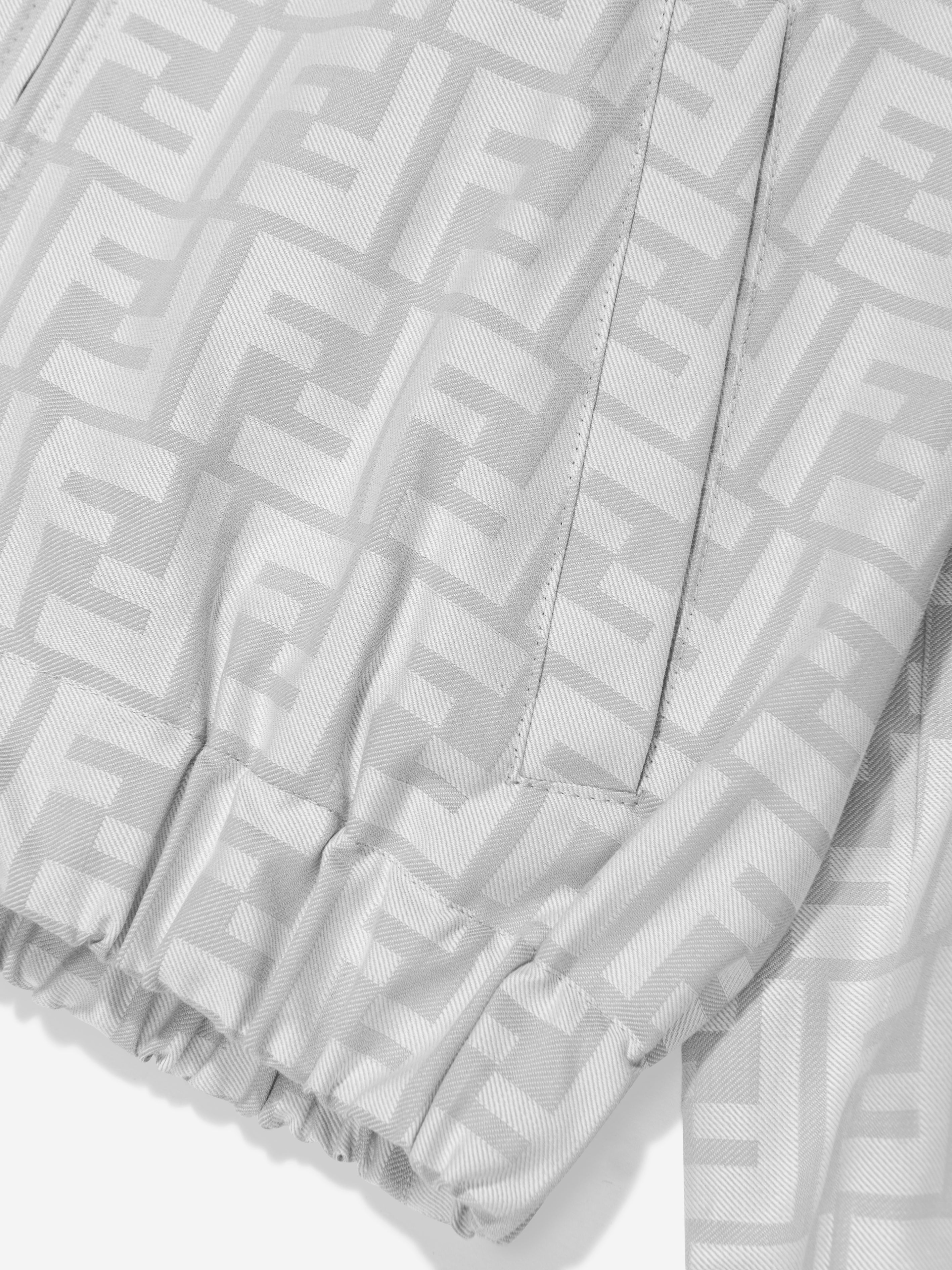 Boys FF Logo Bomber Jacket in Grey