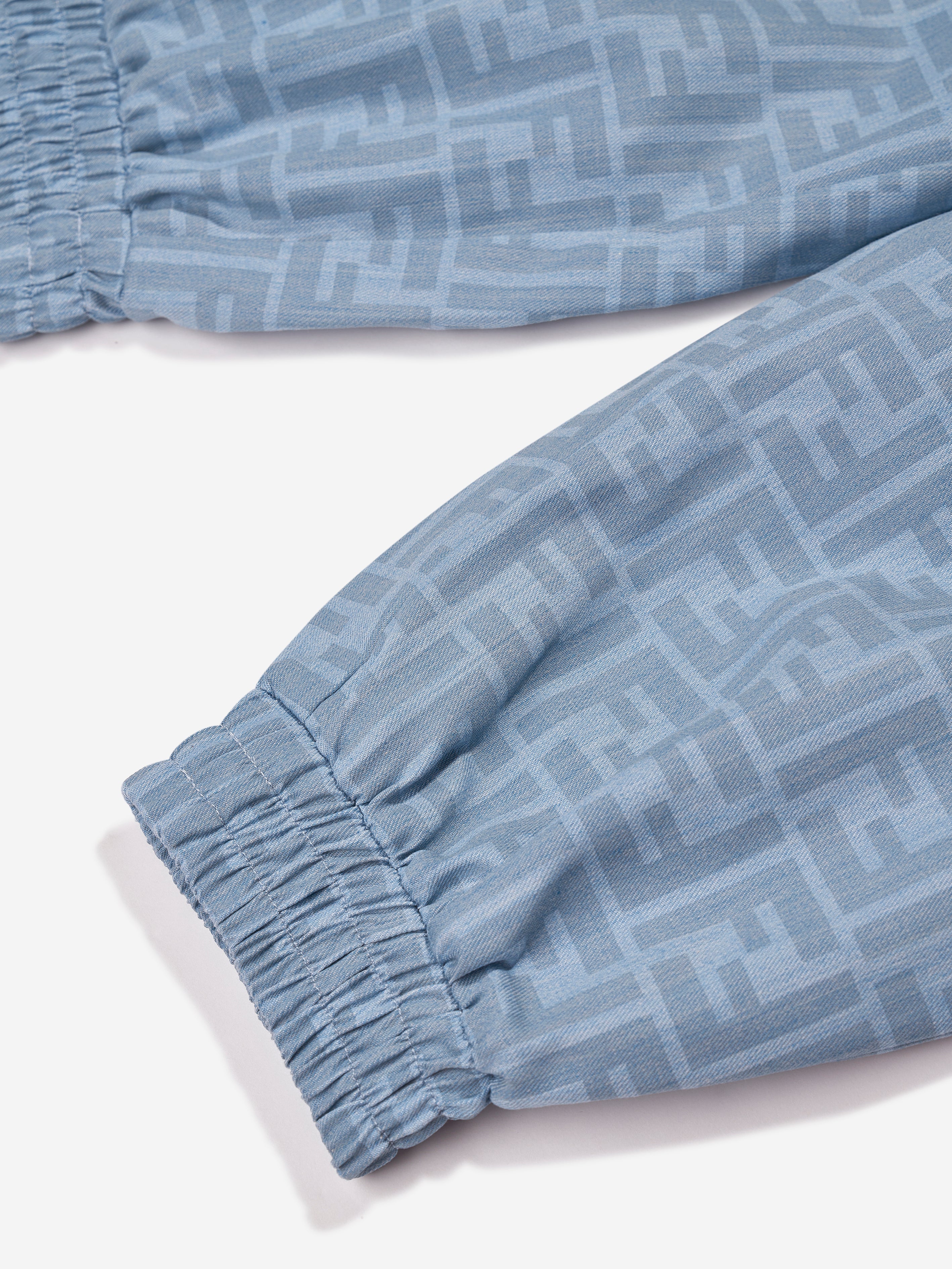 Boys Chambray FF Logo Joggers in Blue