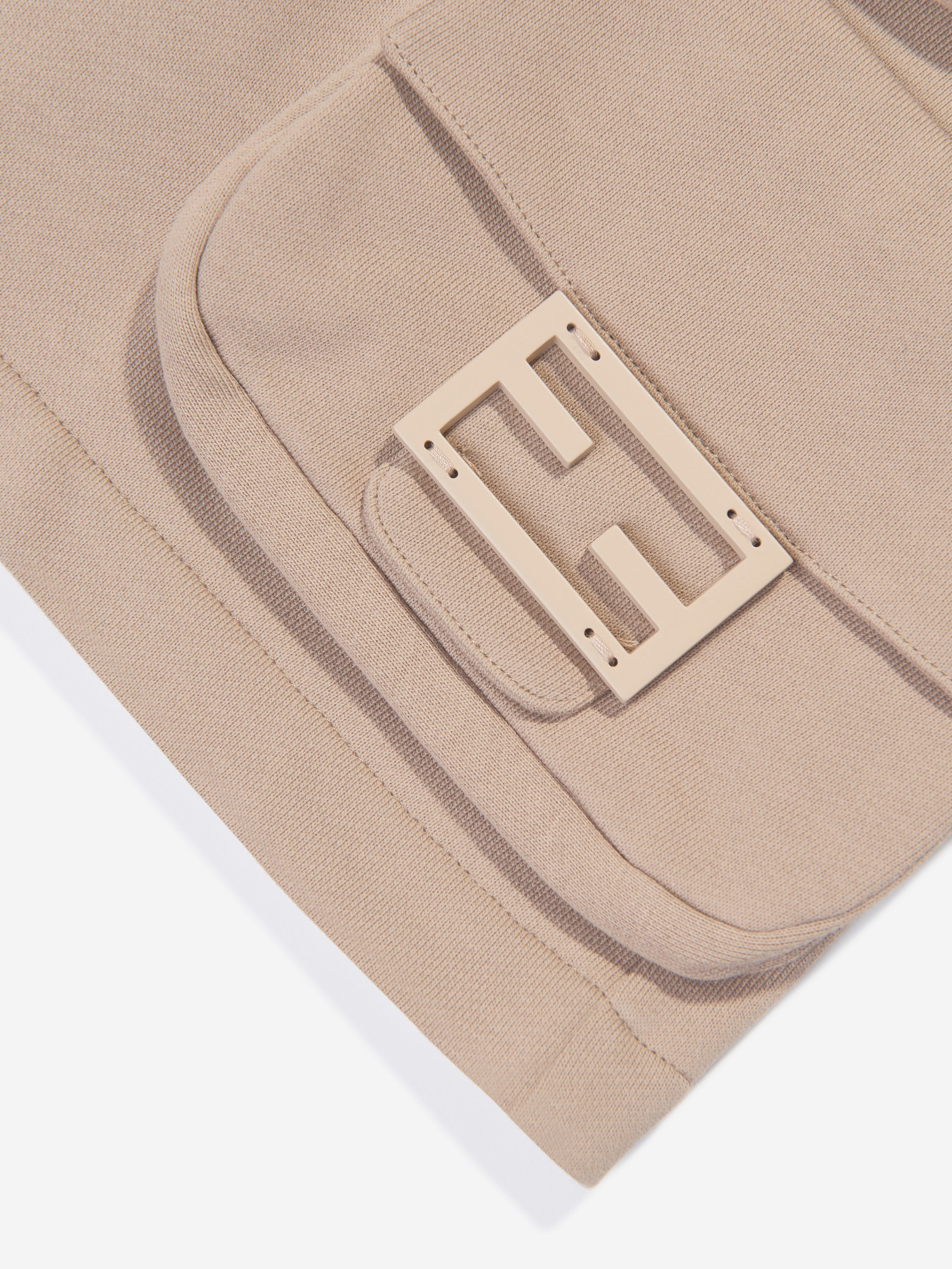 Boys Baguette Pocket Cargo Shorts in Beige
