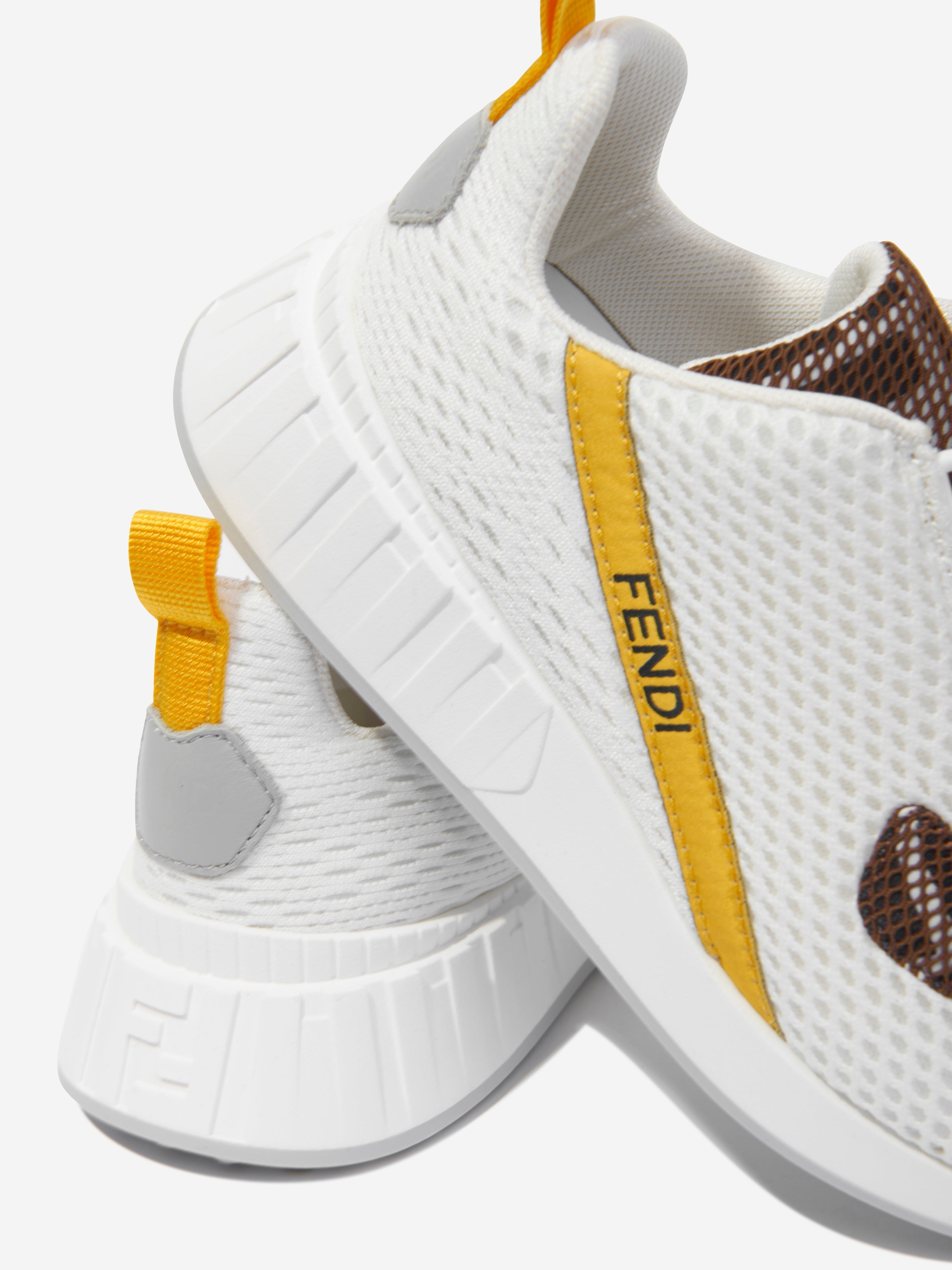 Kids Mesh FF Logo Trainers in White