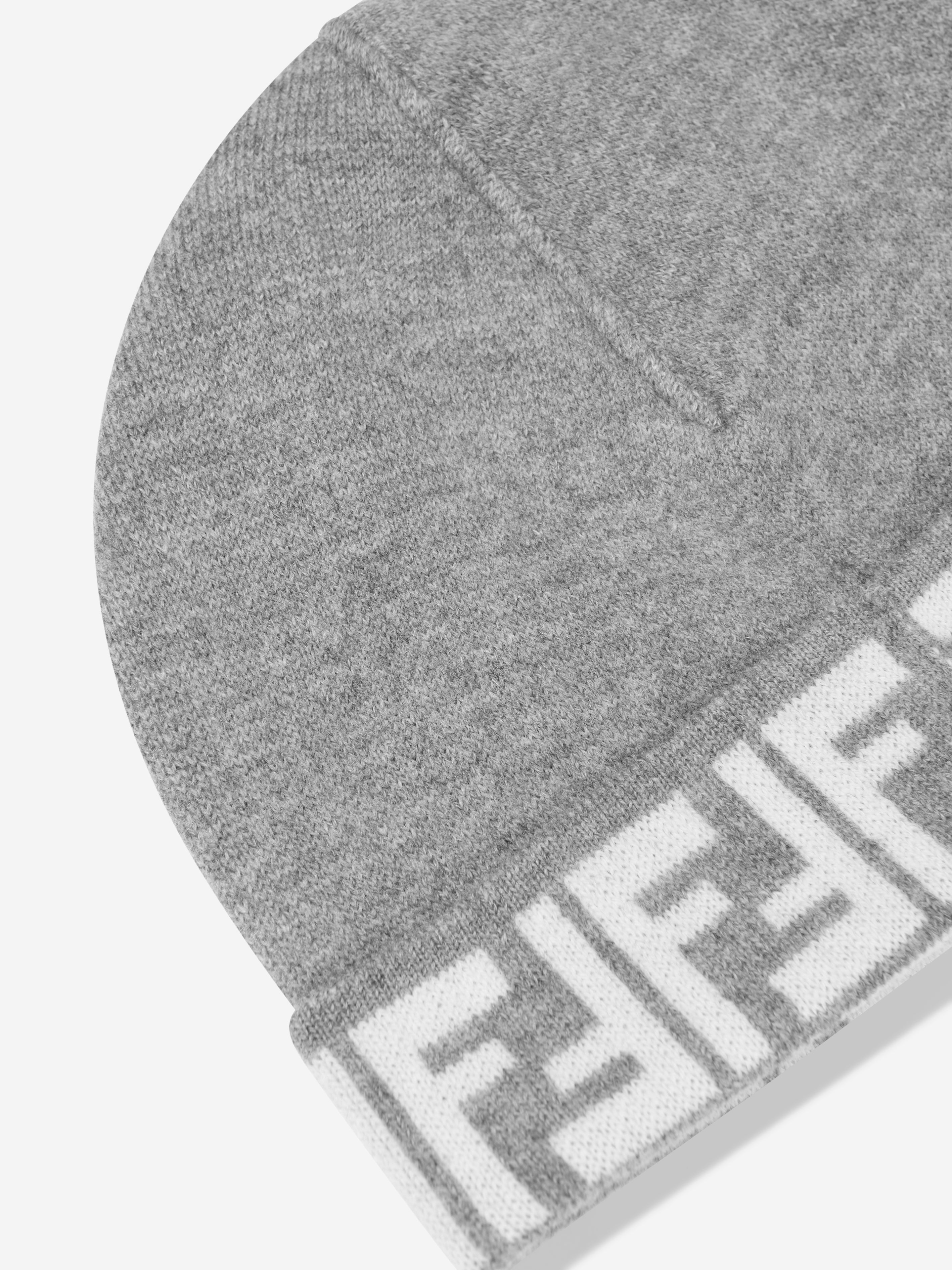 Kids FF Logo Reversible Beanie in Grey
