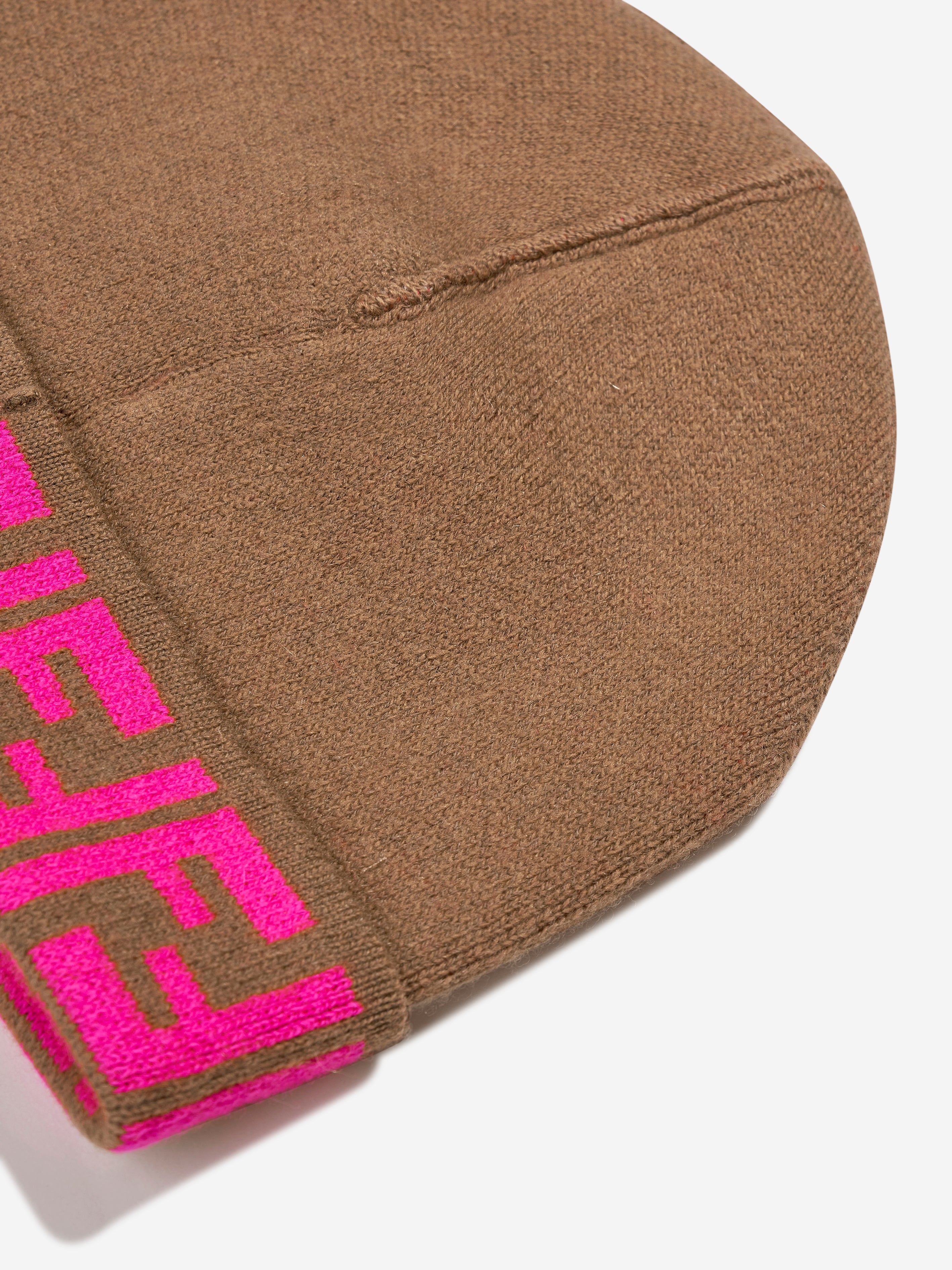 Girls FF Logo Reversible Beanie in Beige