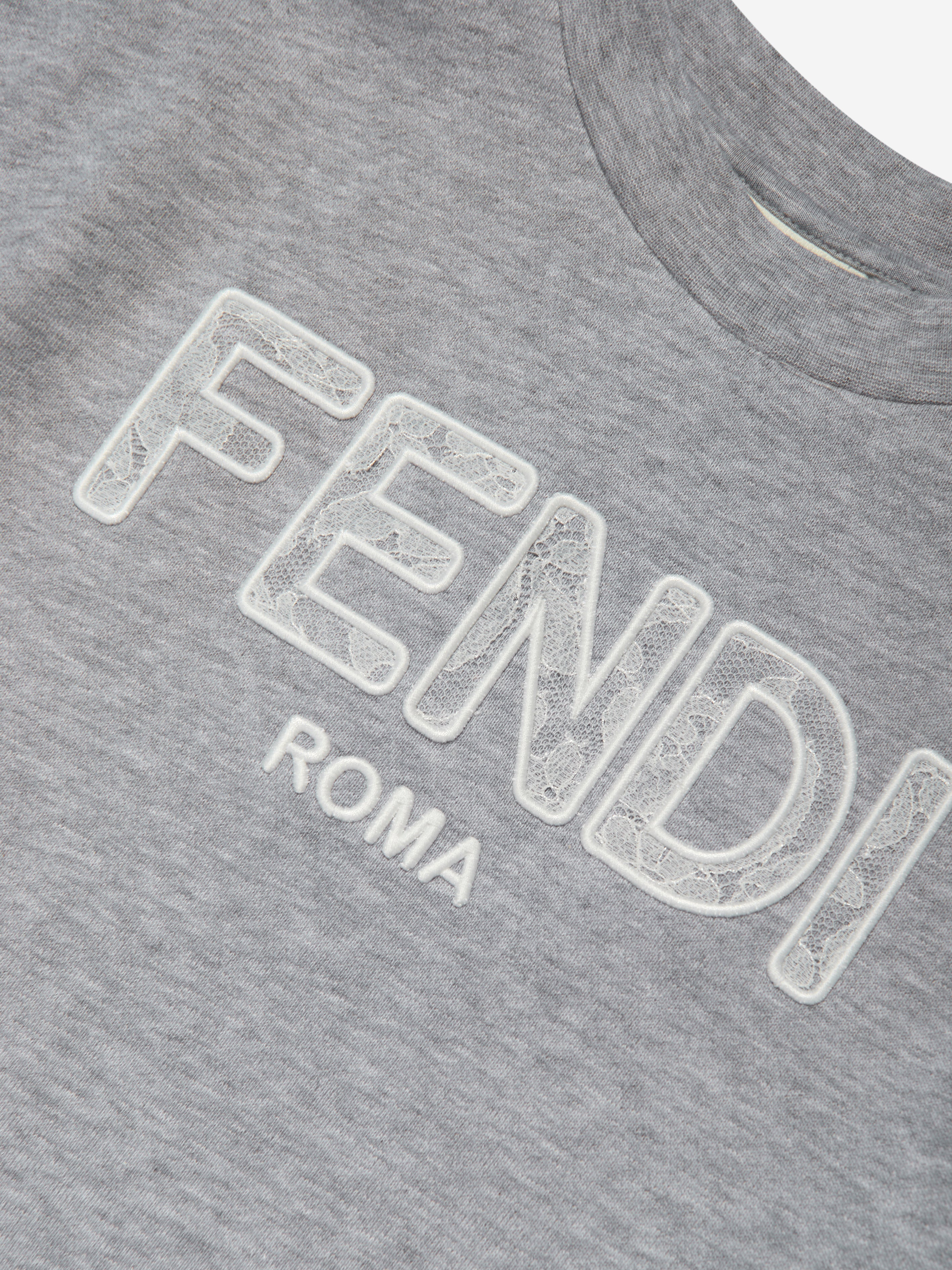 Girls Jersey Logo Dress in Grey