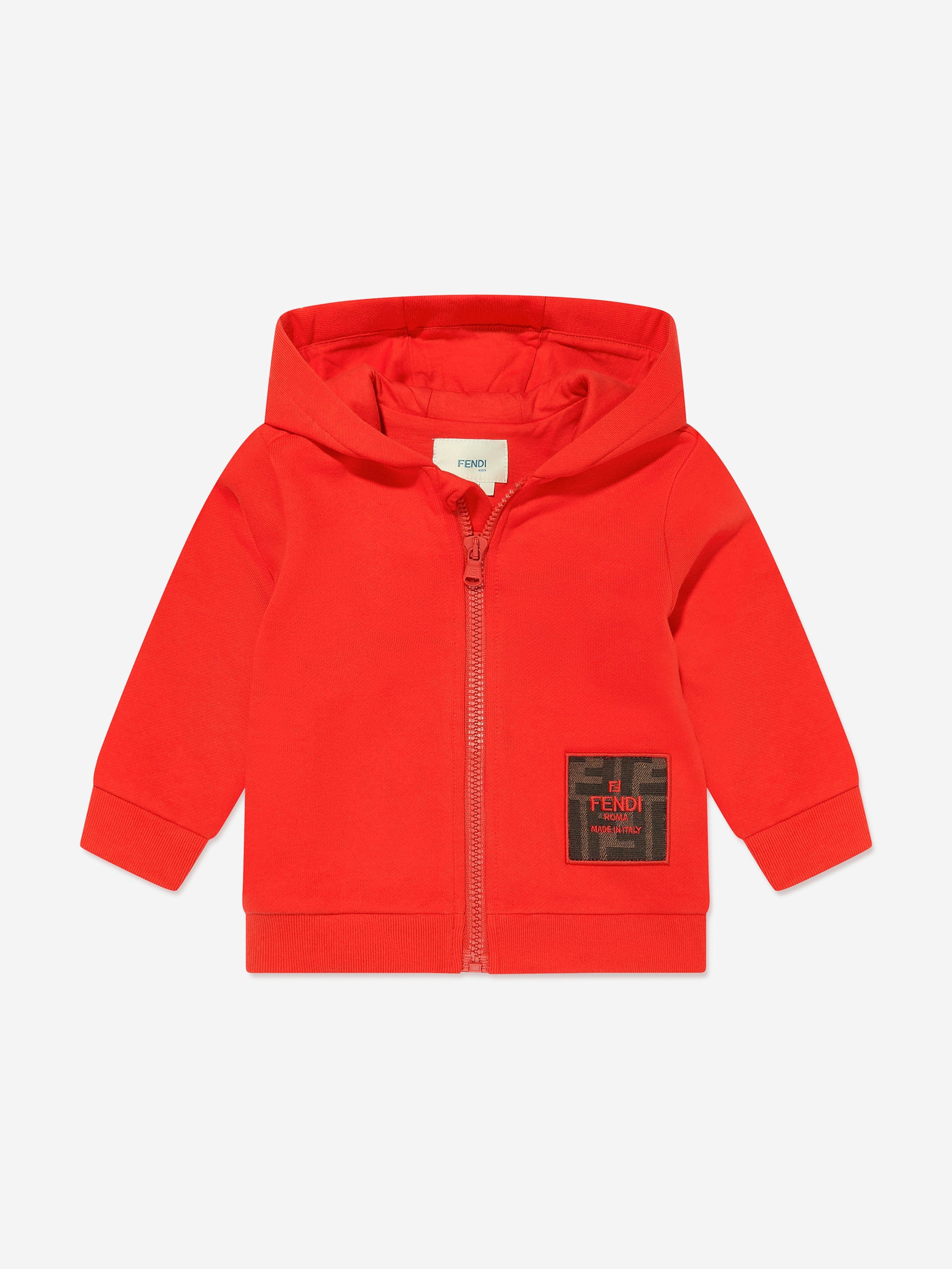 Fendi Baby Zip Up Top in Red