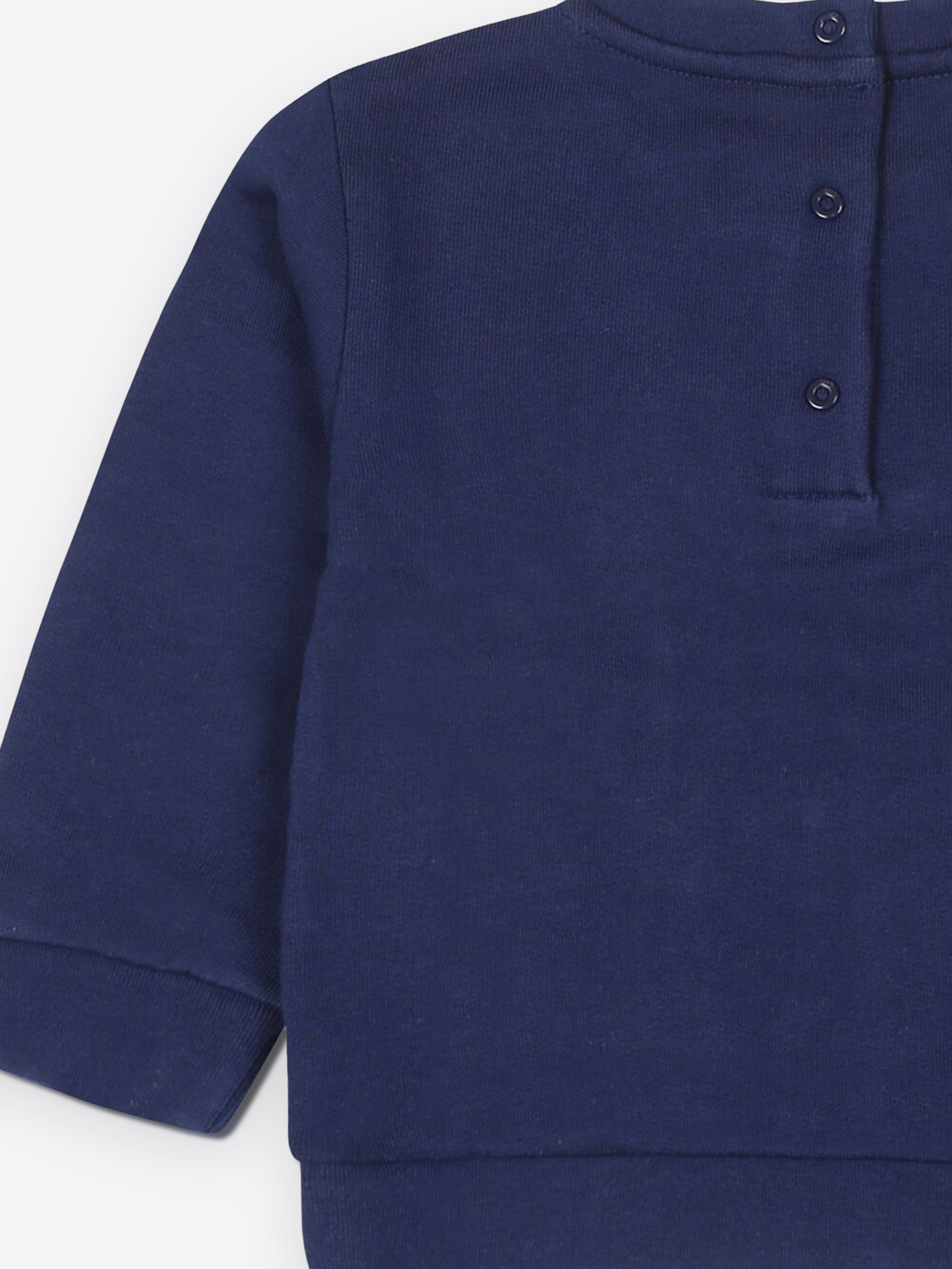 Fendi Baby Boys Logo Sweatshirt in Blue