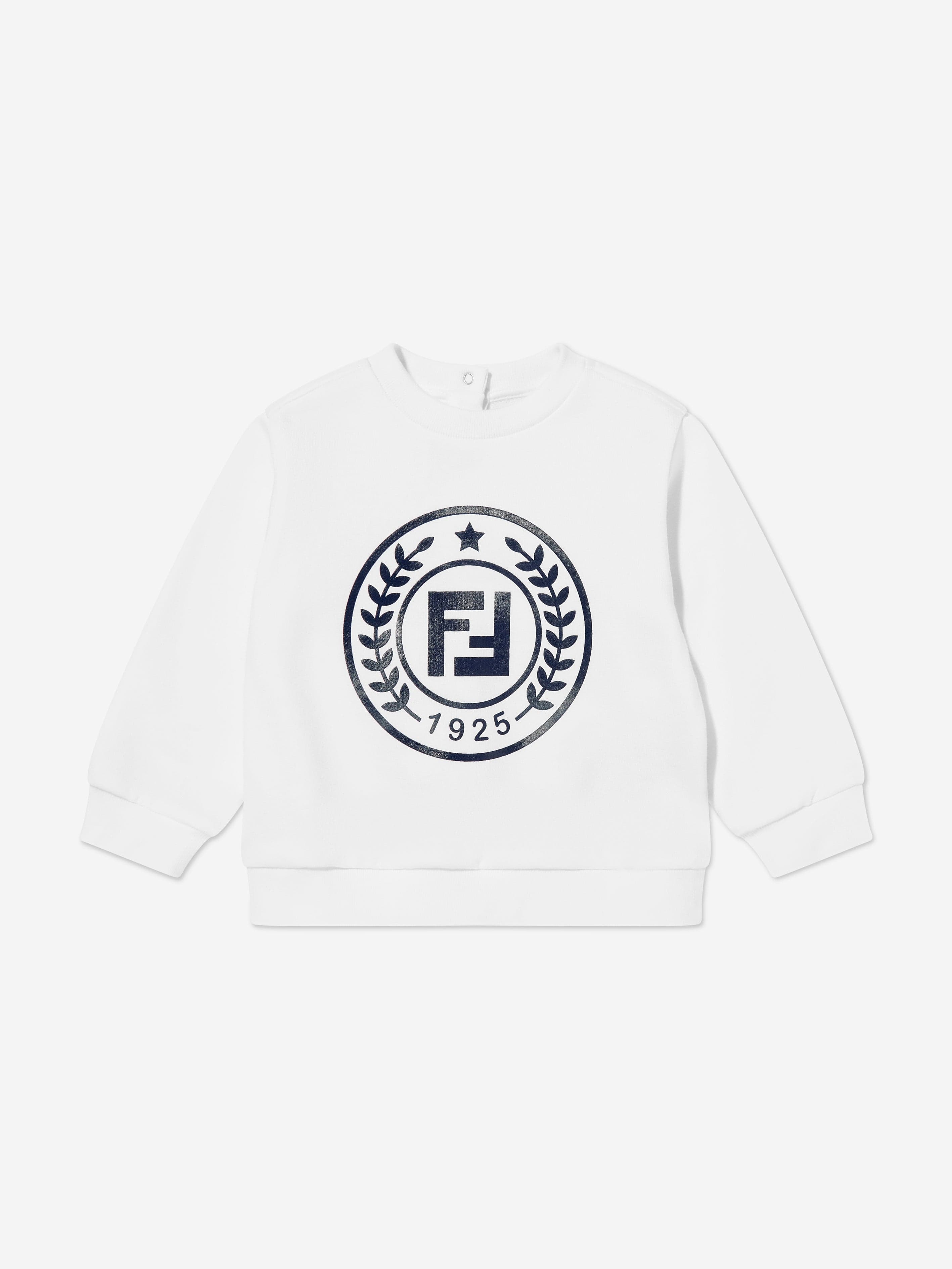 Fendi Baby Logo Sweatshirt in White