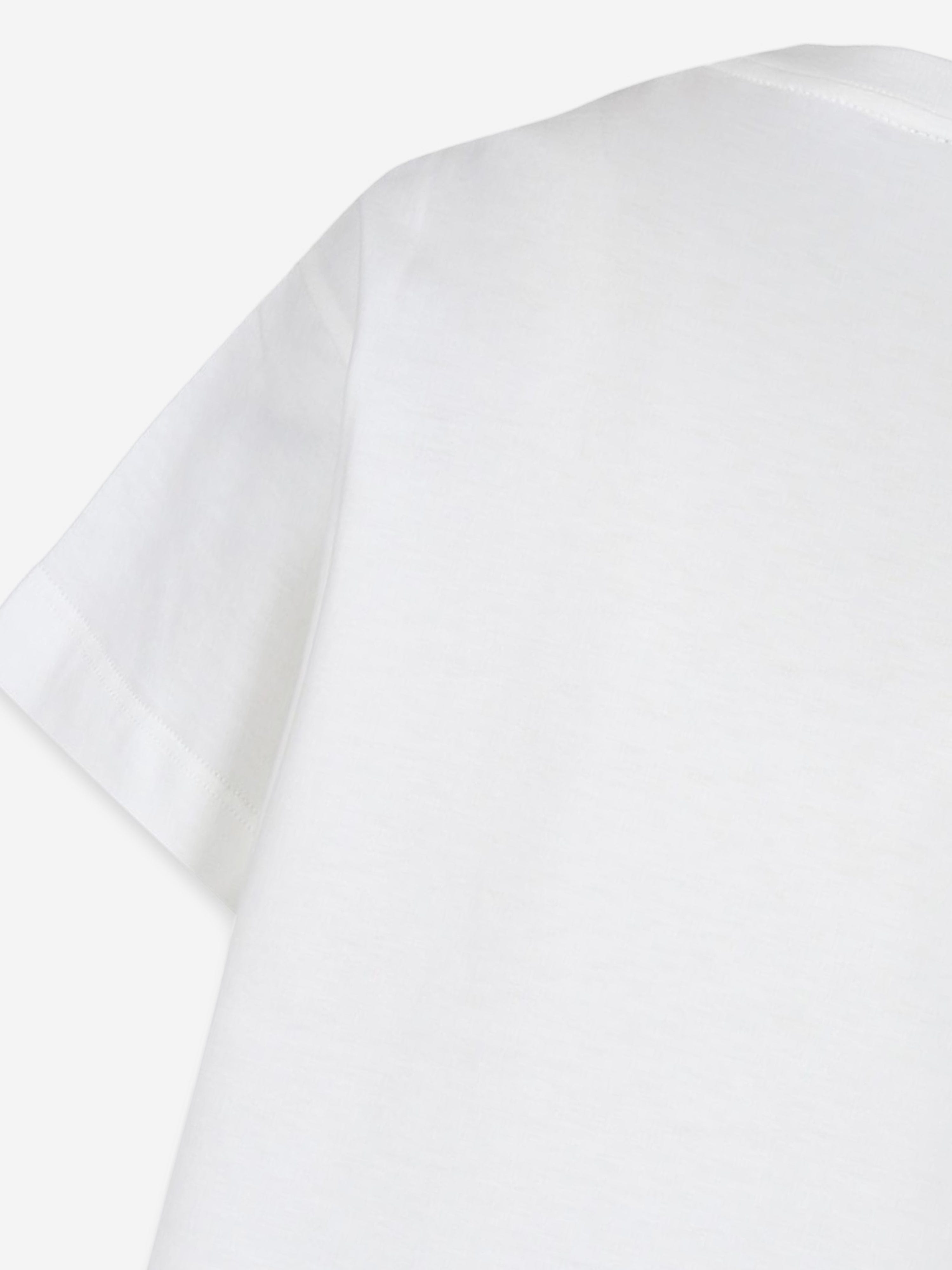 Fendi Boys Bear Logo T-Shirt in White