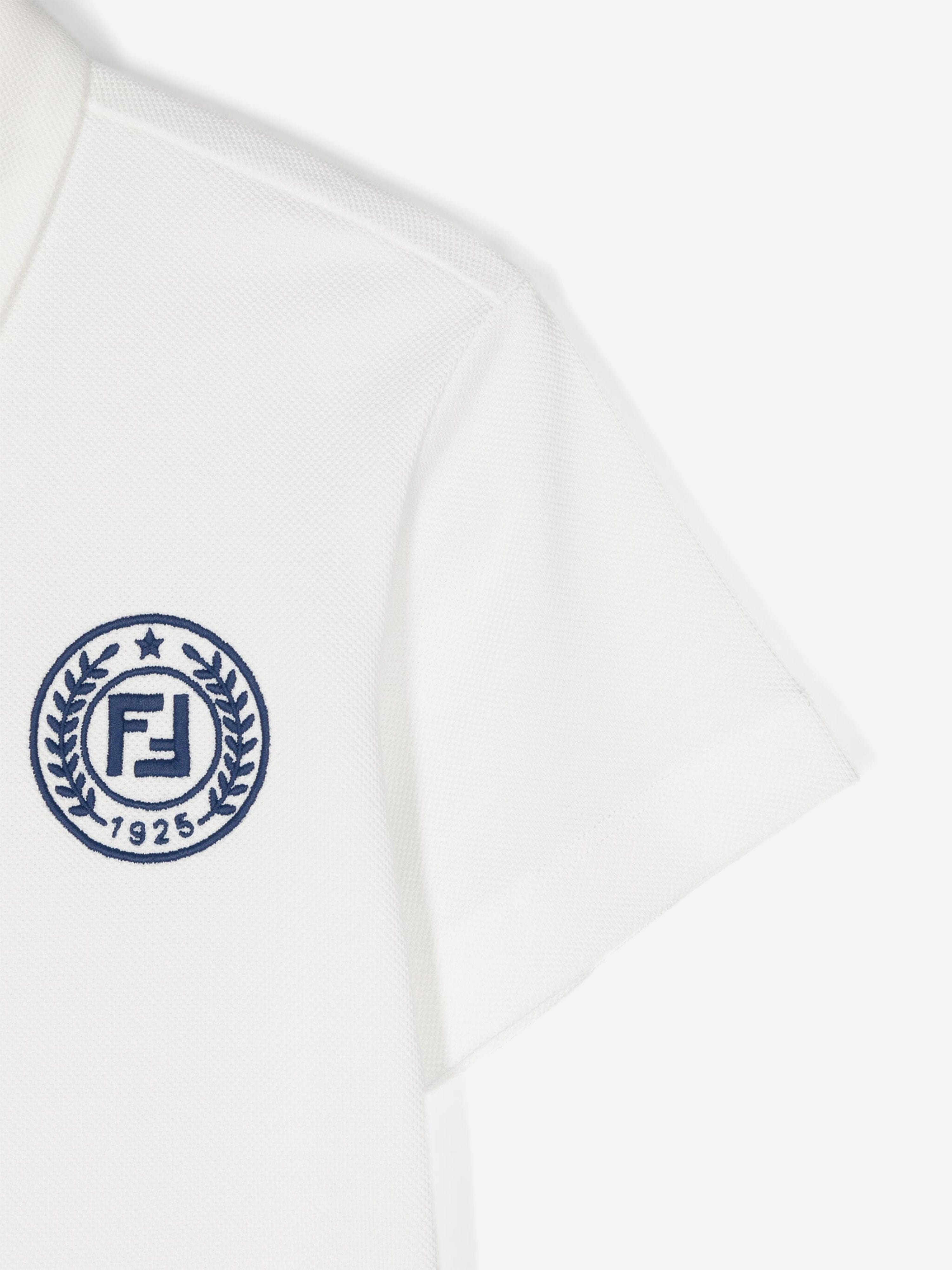 Boys Logo Polo Shirt in White