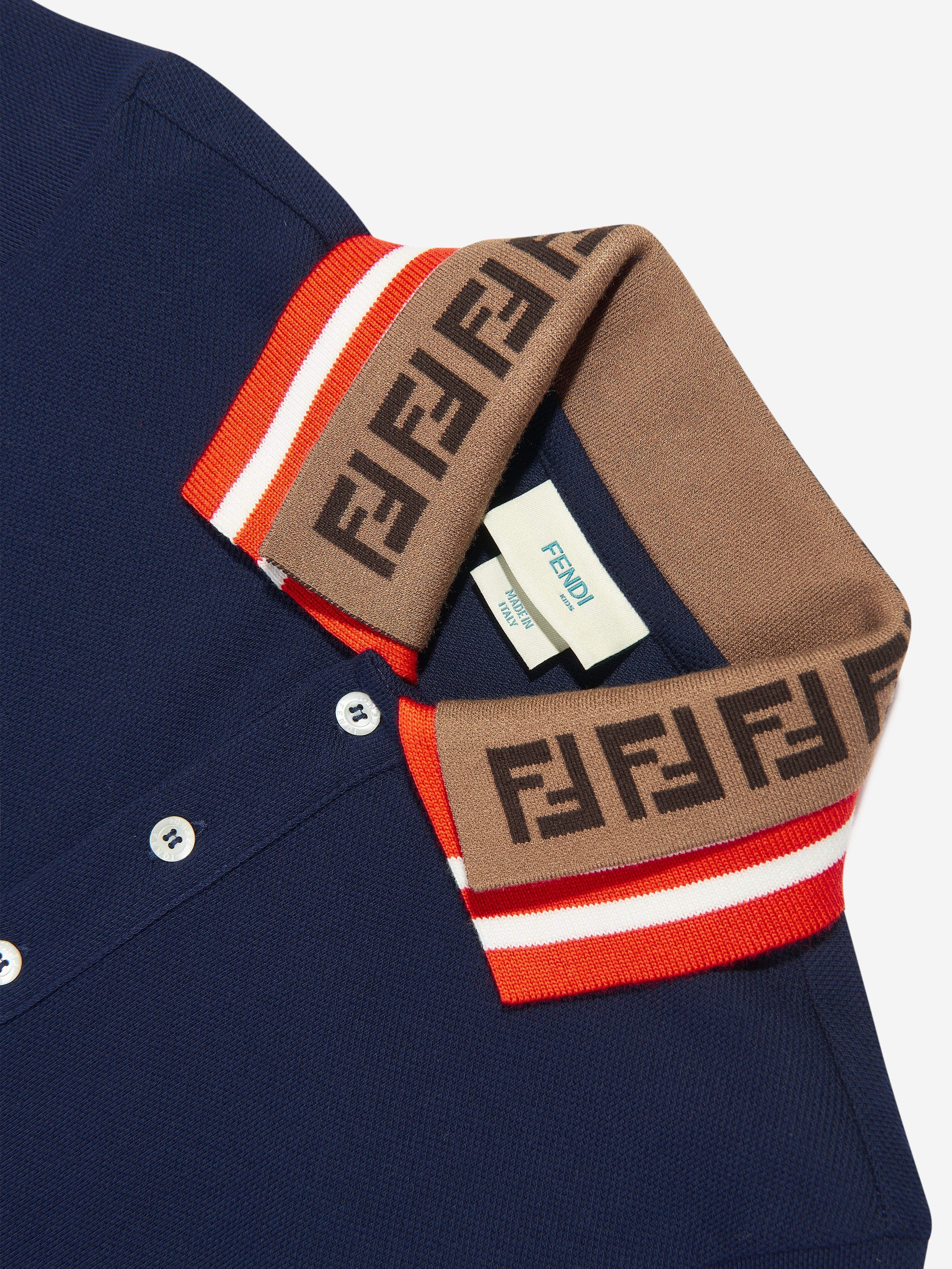 Boys Logo Polo Shirt in Navy