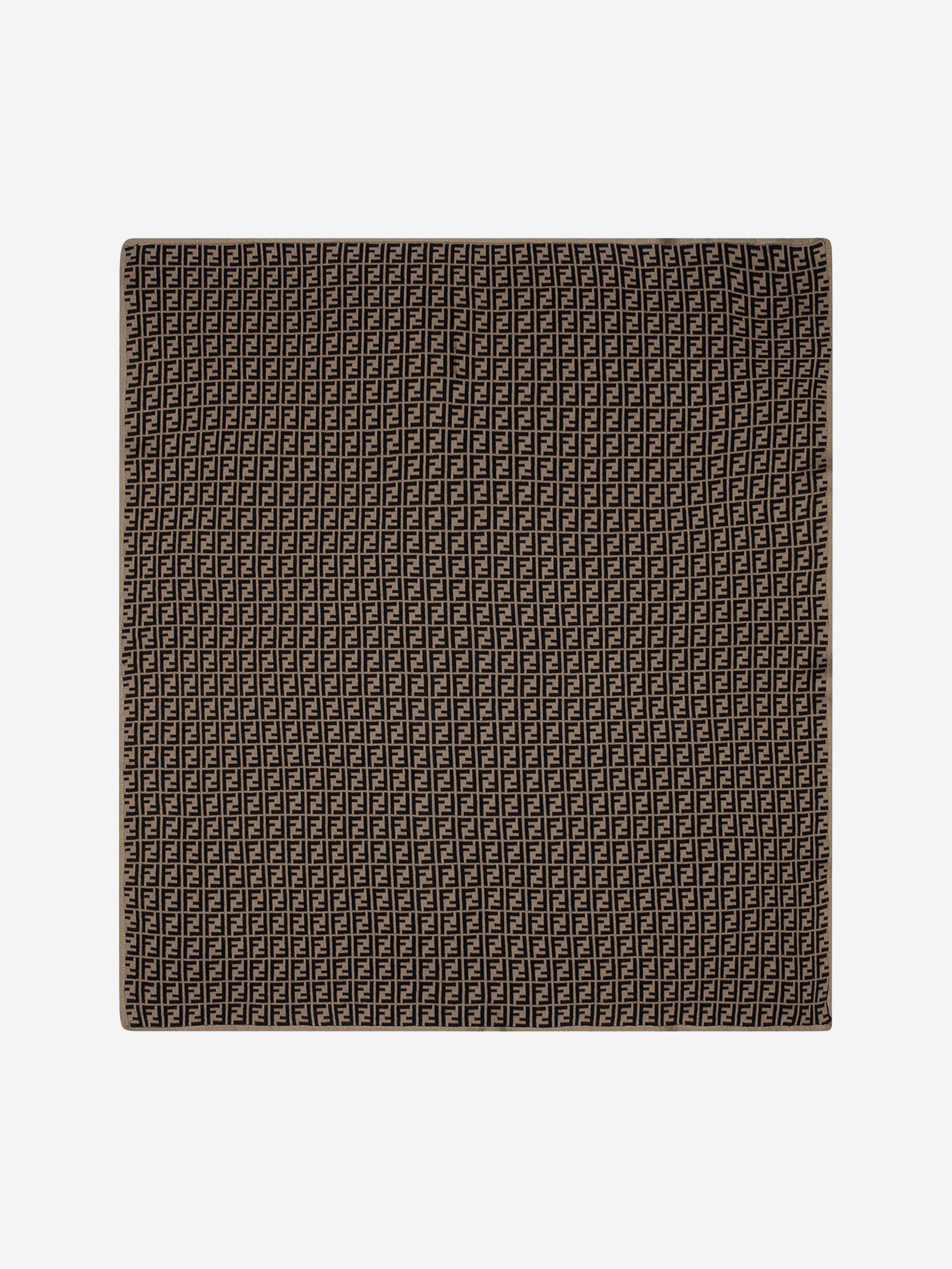 Baby Cotton And Cashmere Logo Blanket in Brown