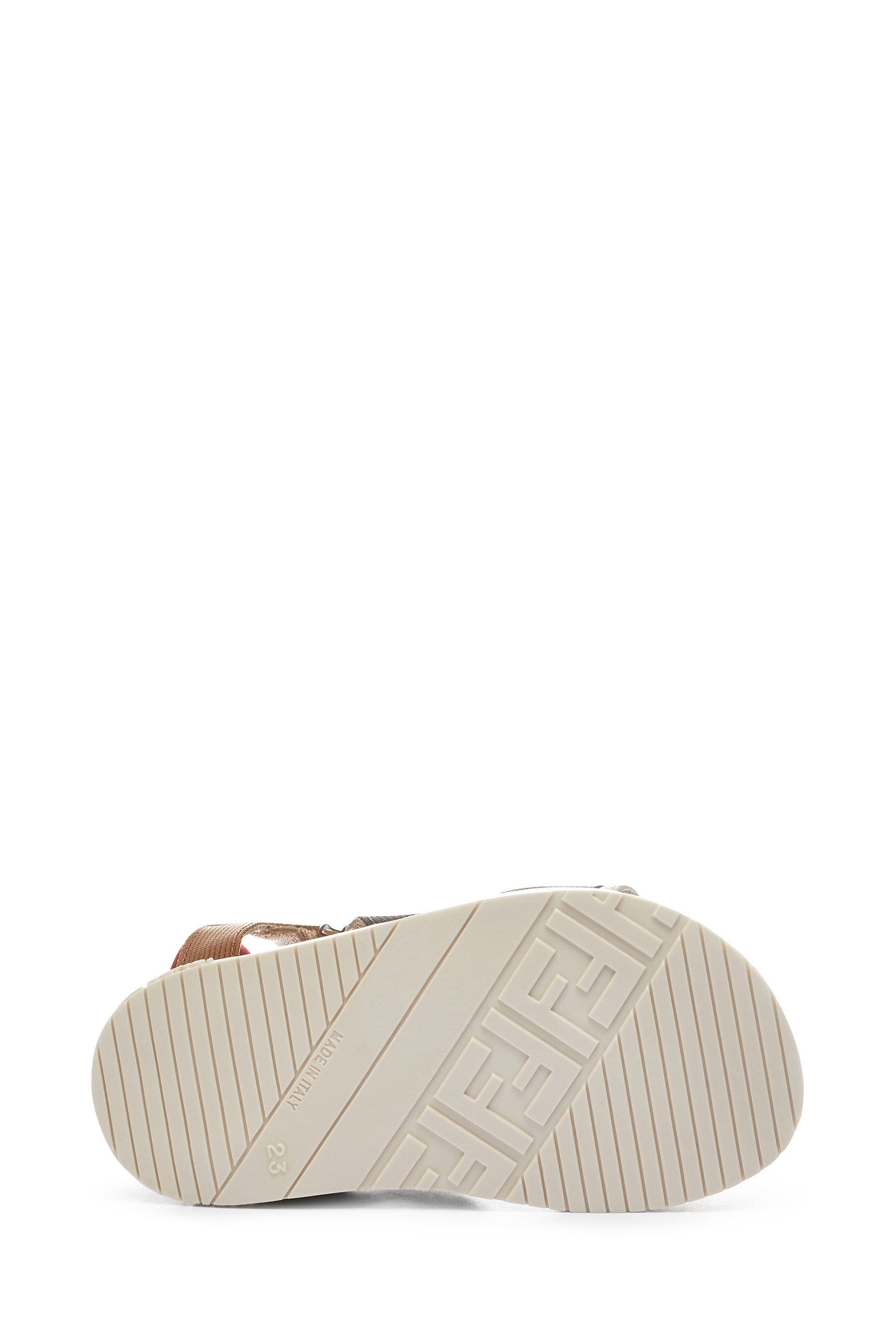 Kids FF Logo Sandals in Beige