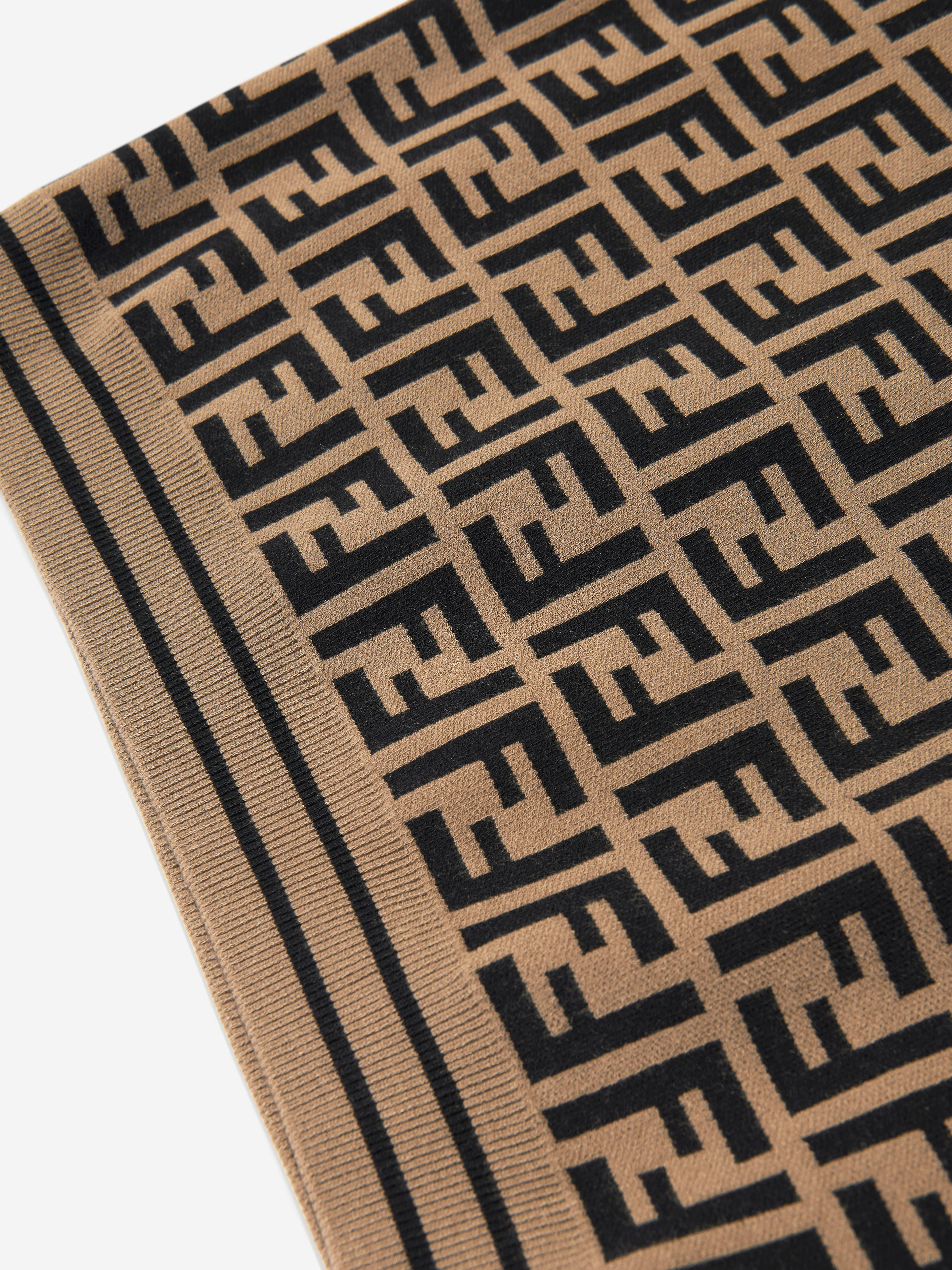 Boys FF Knit Polo Shirt in Brown