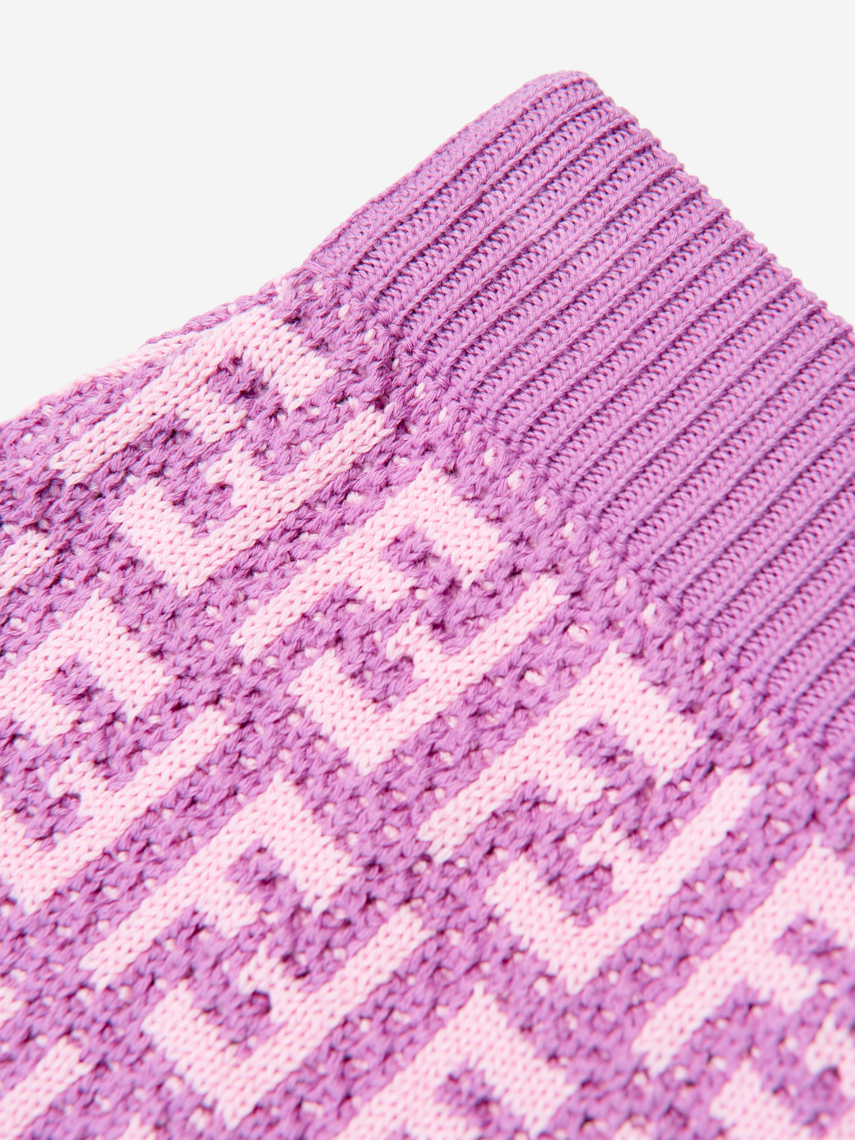 Girls FF Logo Knitted Skirt in Pink
