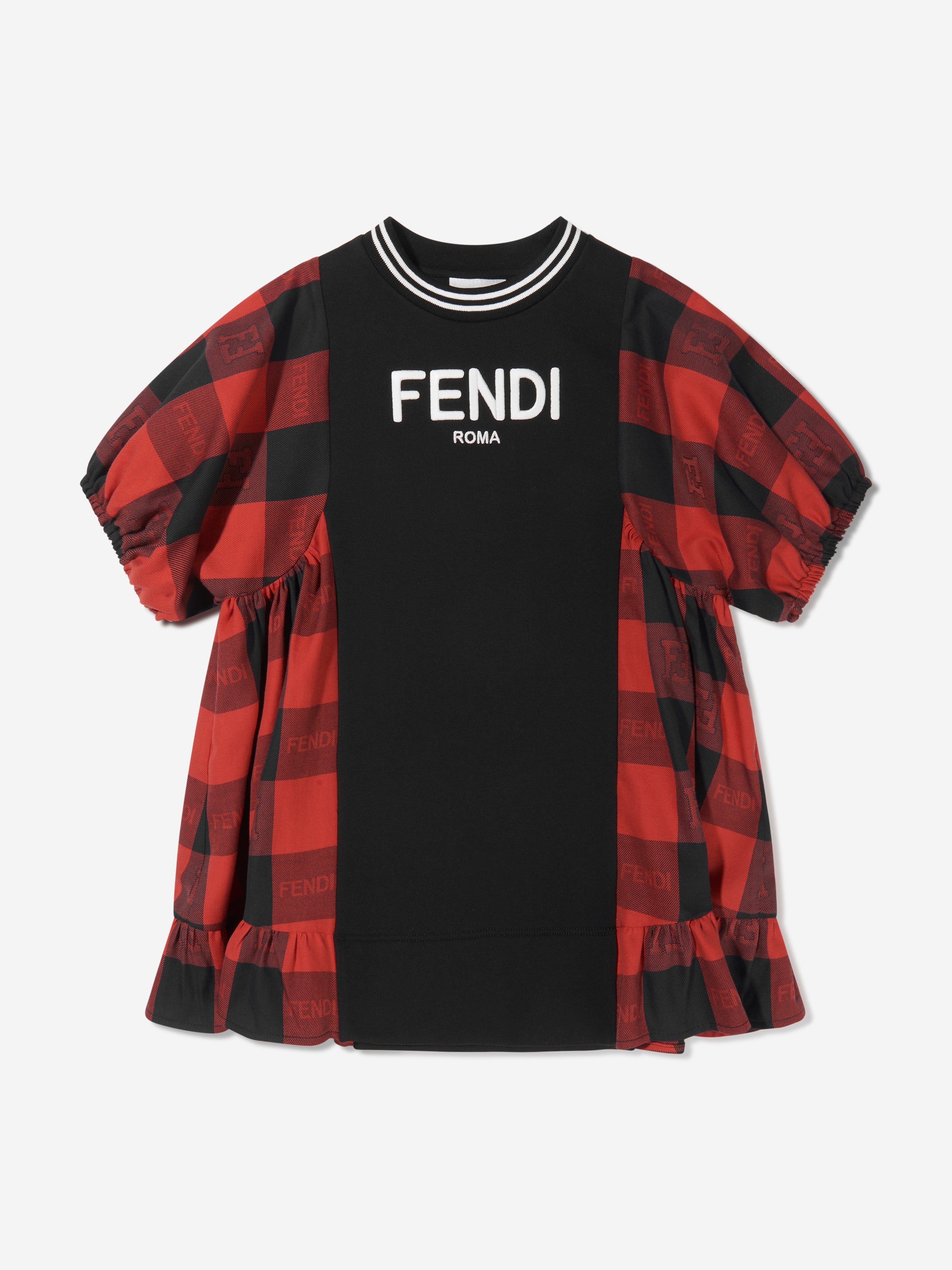 Girls Checked A-Line Dress