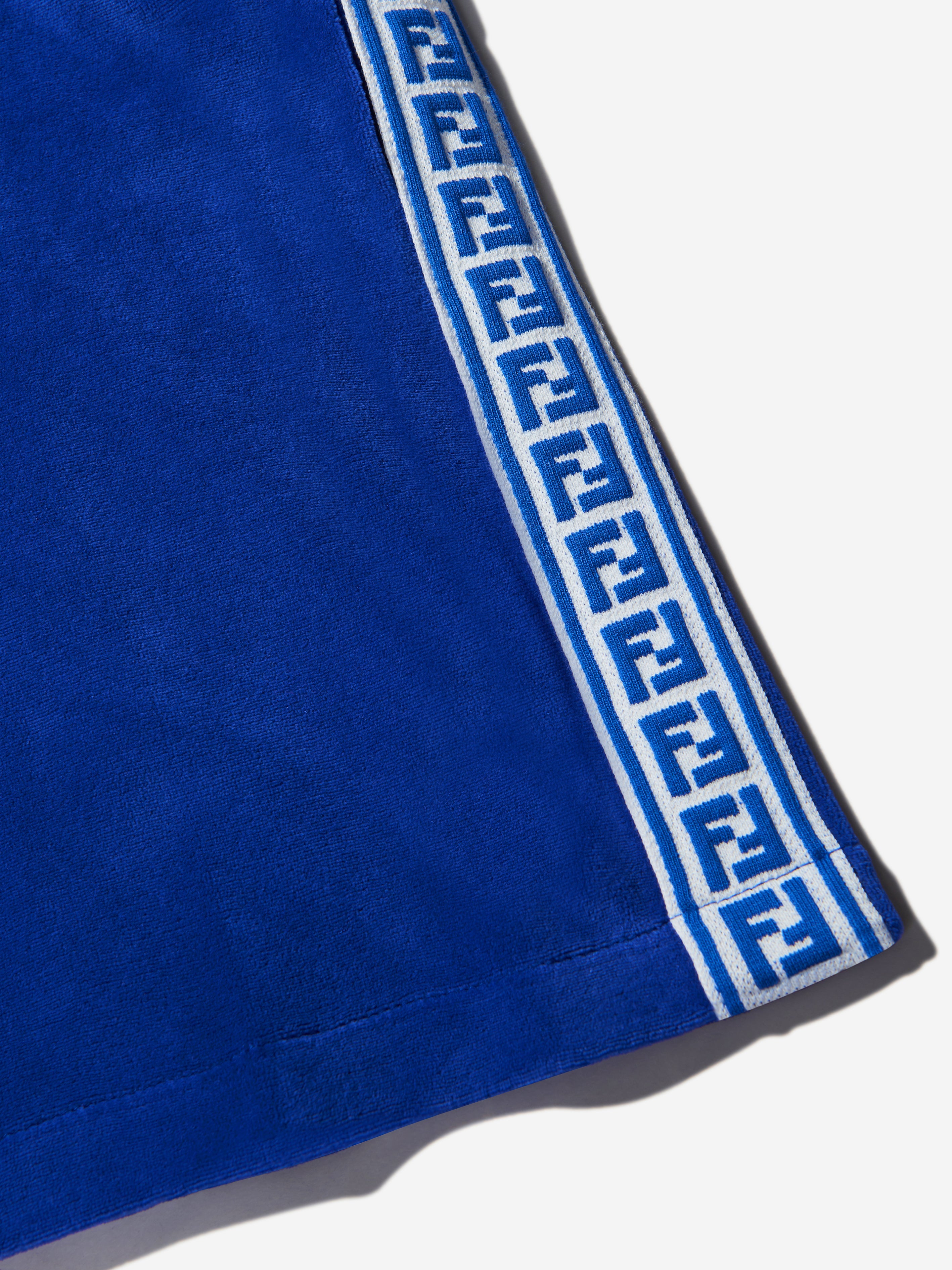 Boys Cotton FF Logo Trim Bermuda Shorts