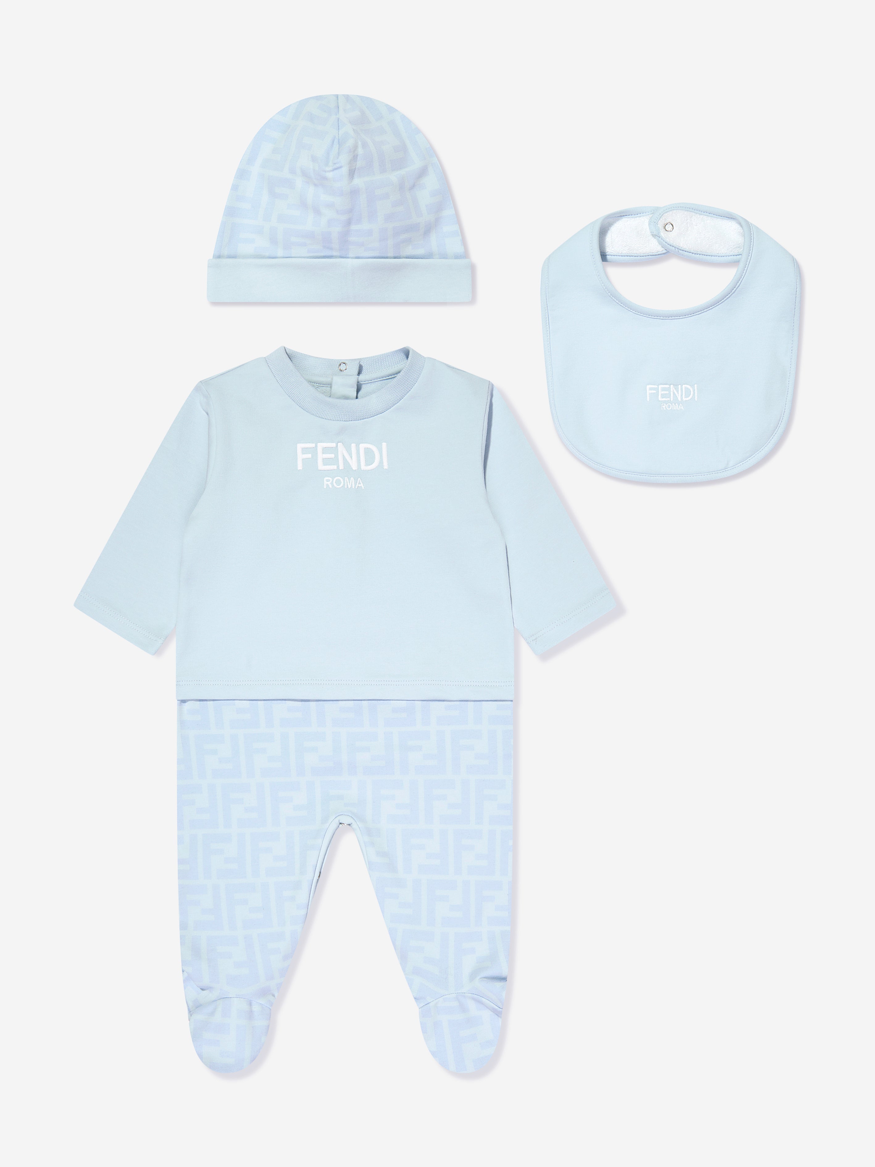 Baby Boys 3 Piece Babygrow Gift Set in Blue