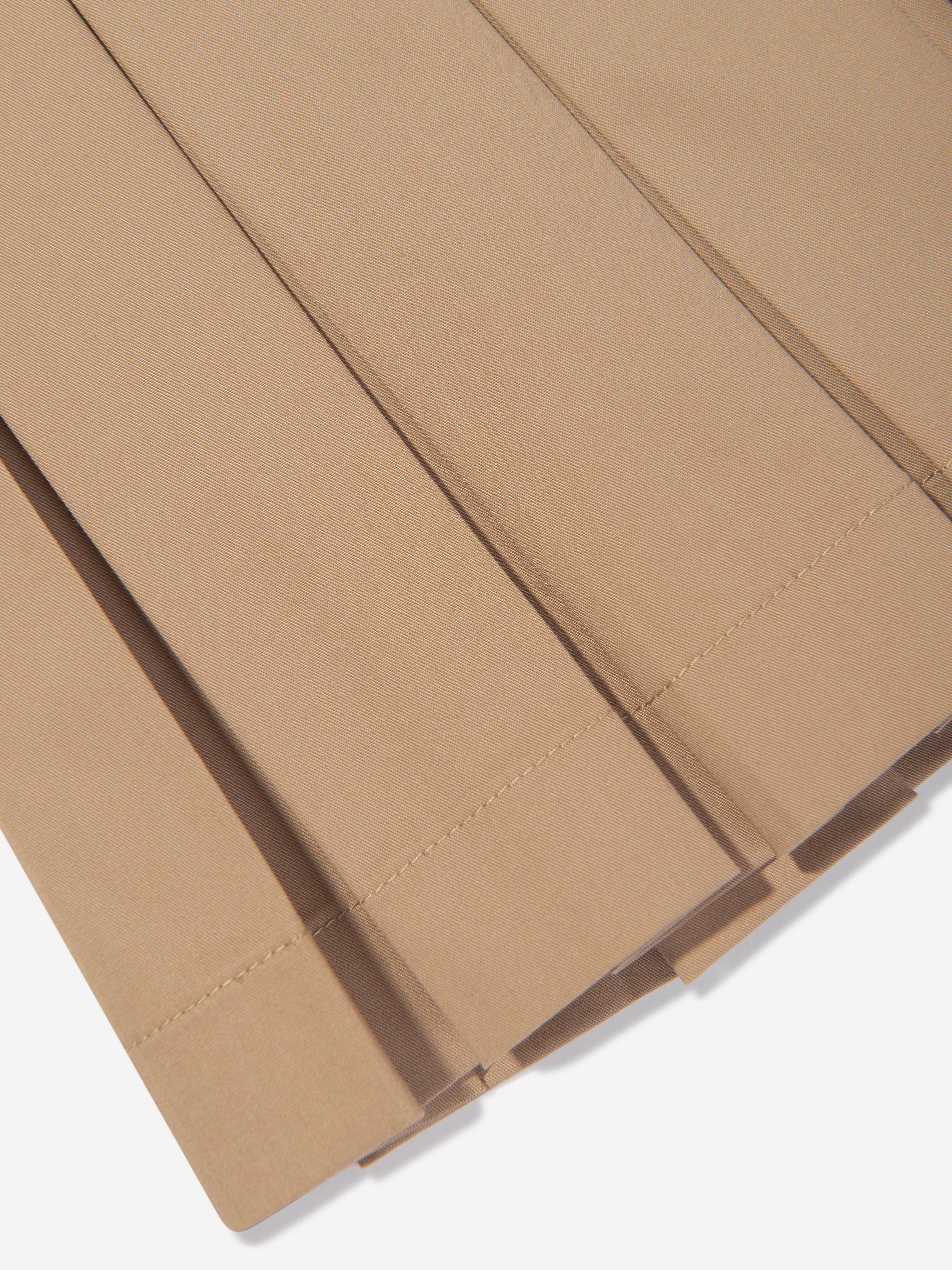 Girls Pleated Skirt in Beige