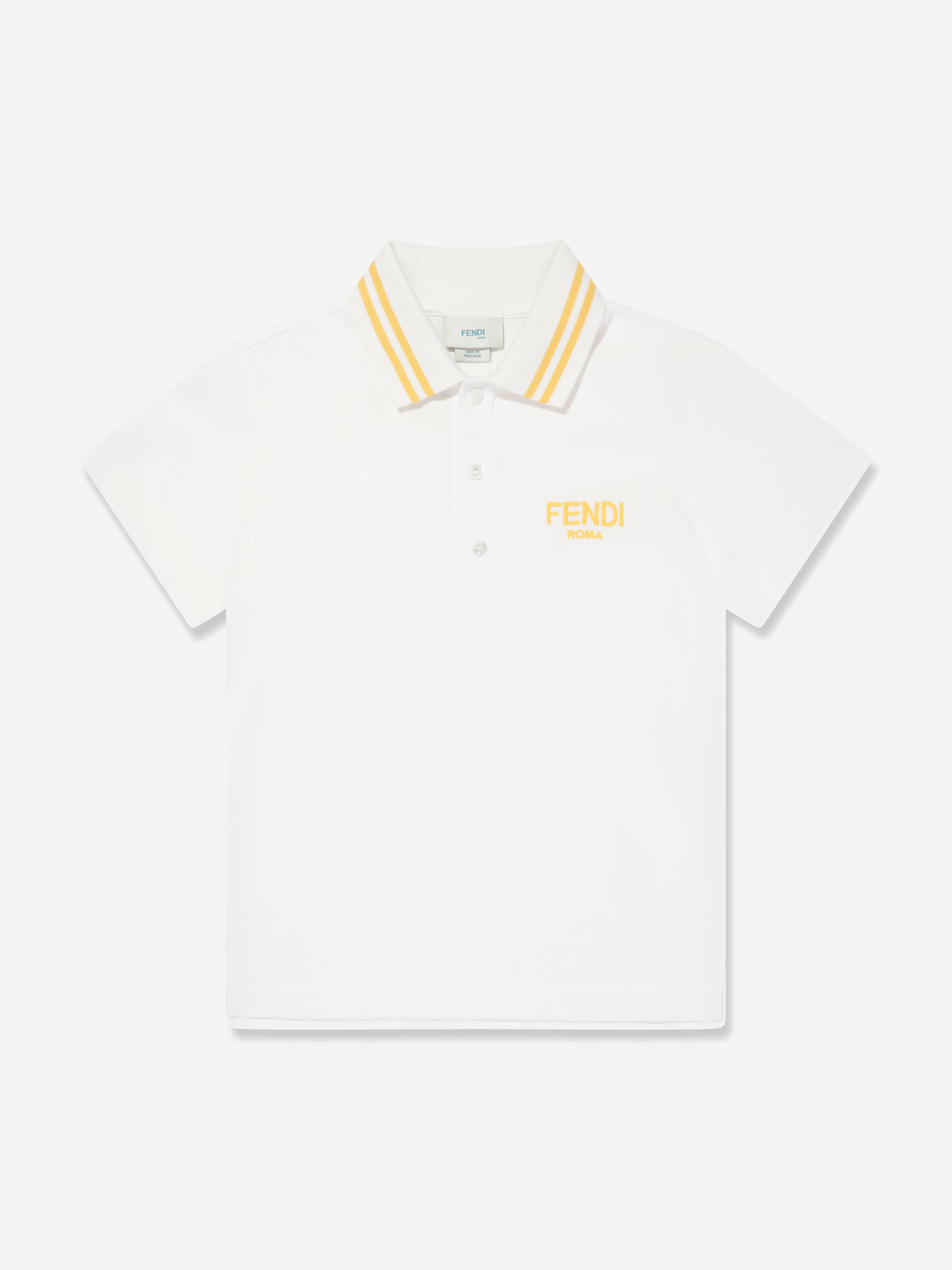 Boys Logo Polo Shirt in White