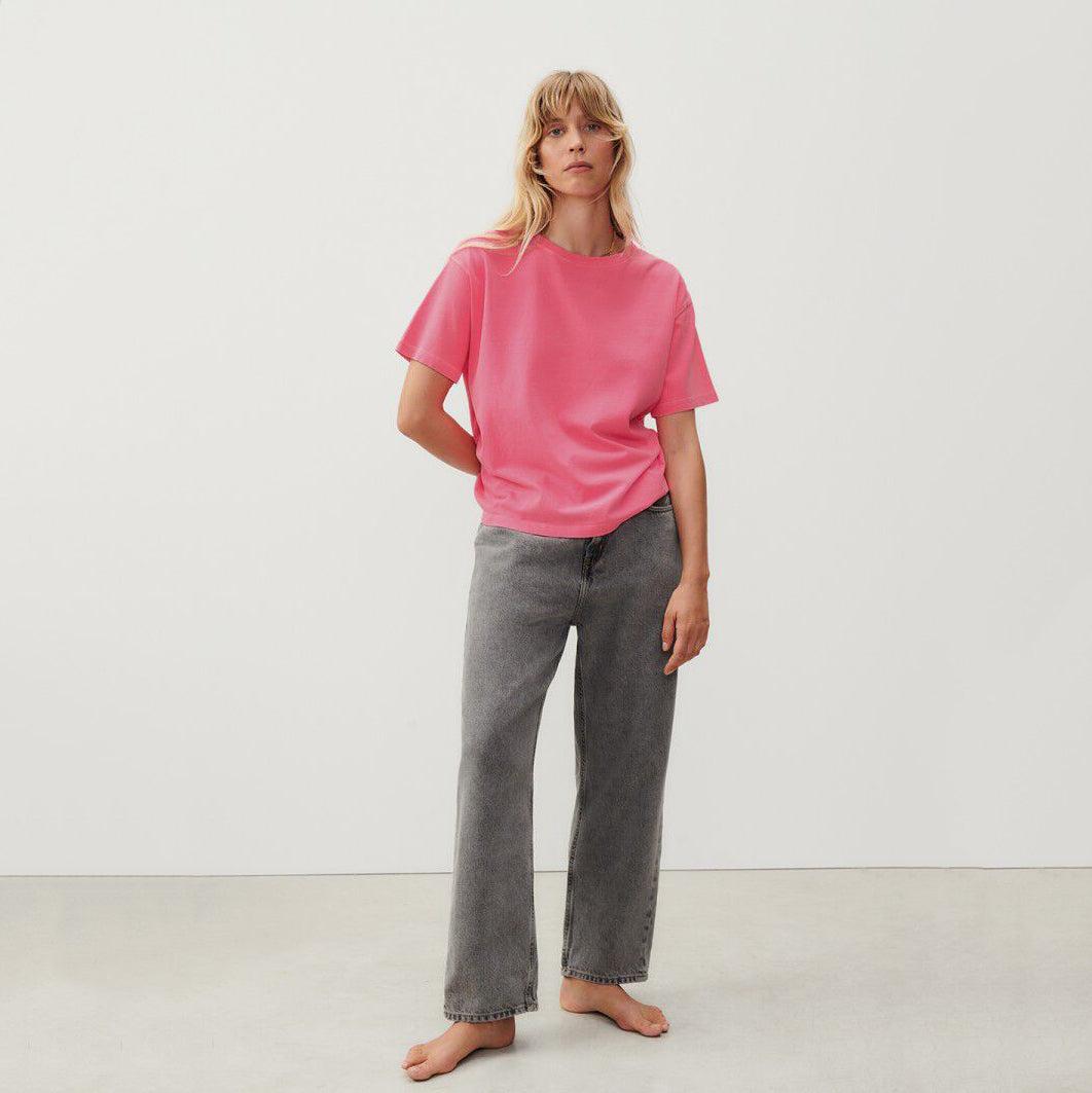 Girls Pink Cotton T-Shirt