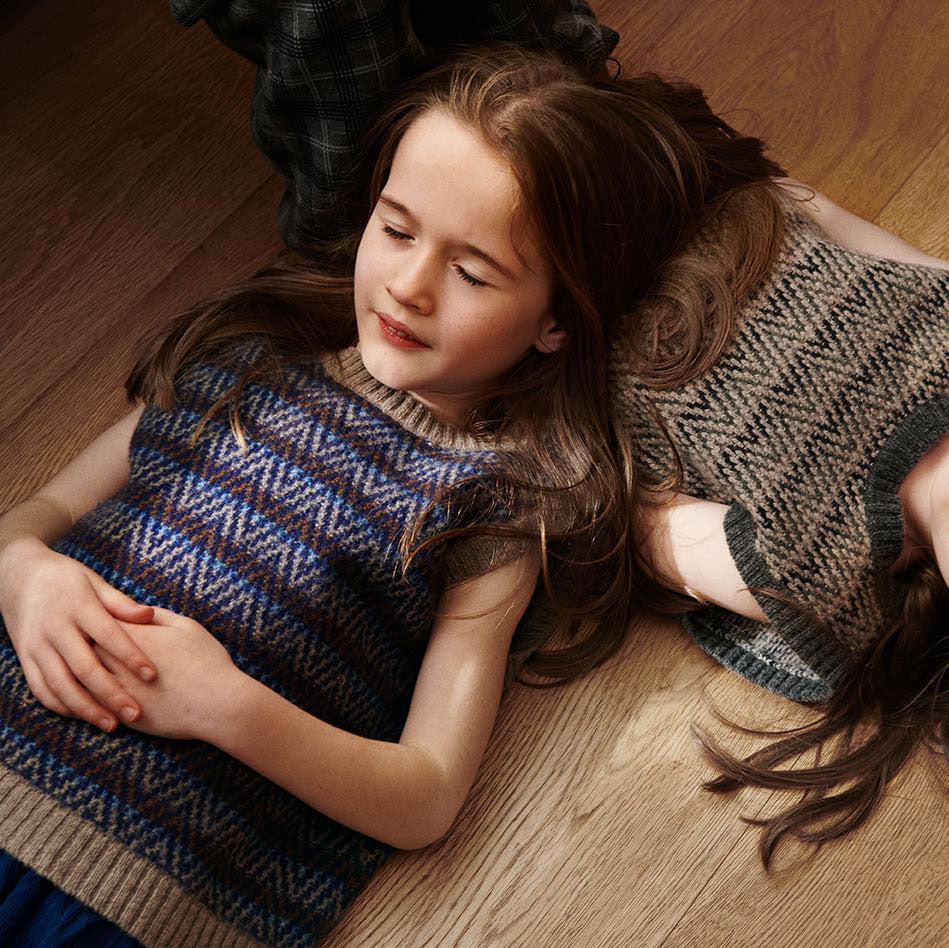 Boys & Girls Brown Stripes Wool Vest