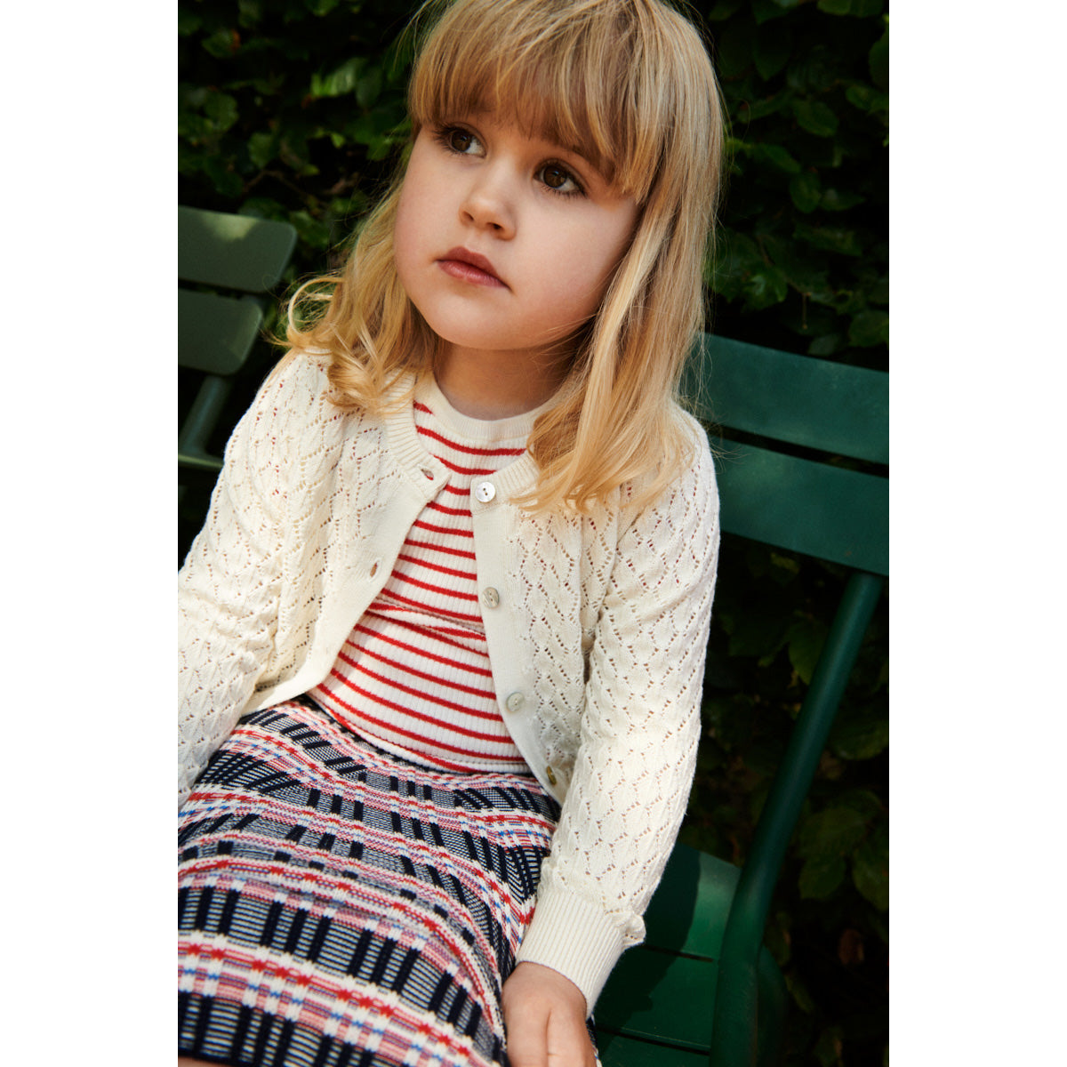 Boys & Girls White Cotton Cardigan
