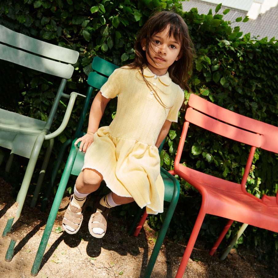 Girls Yellow Cotton Dress