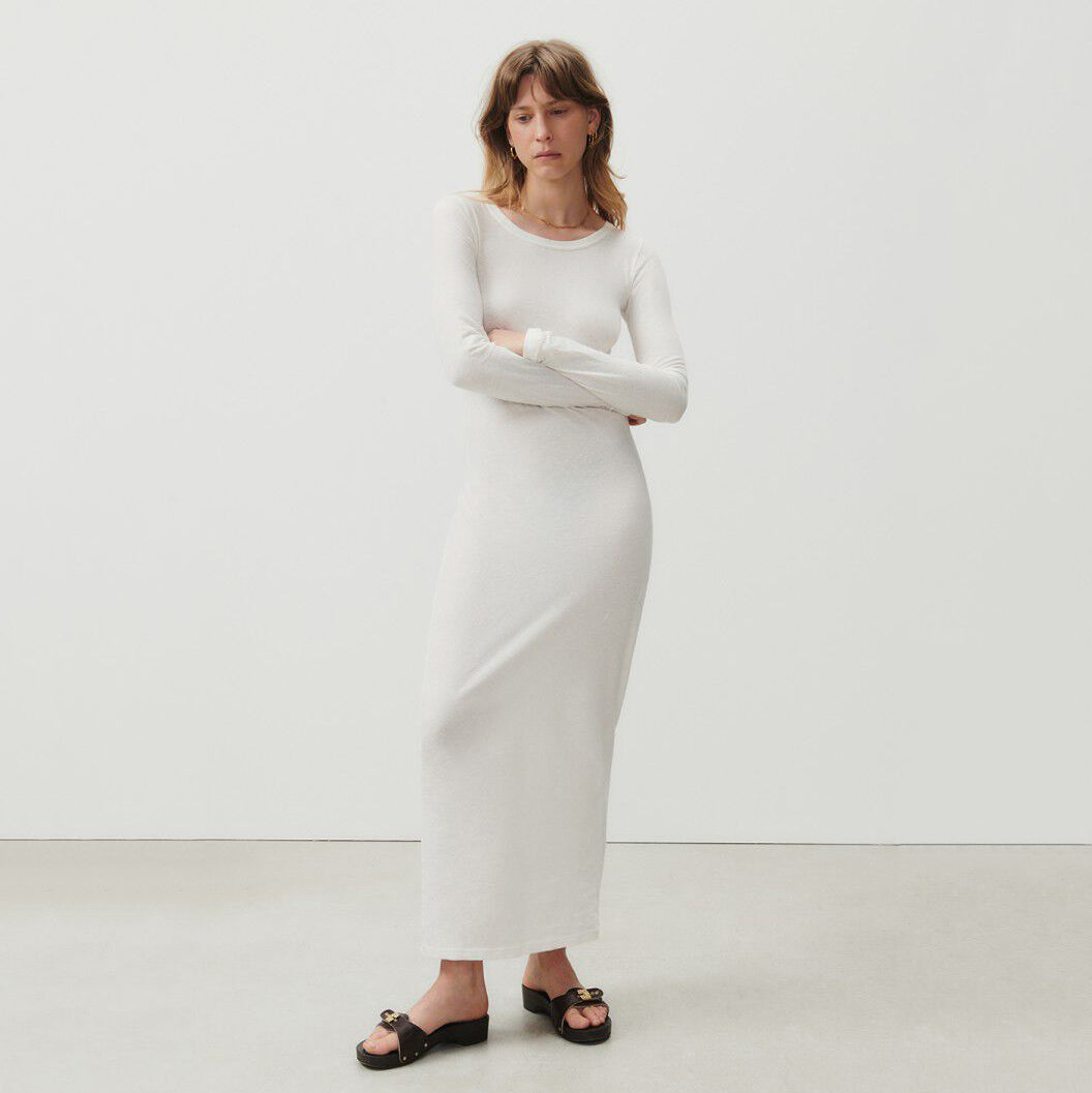 Girls White Cotton Dress