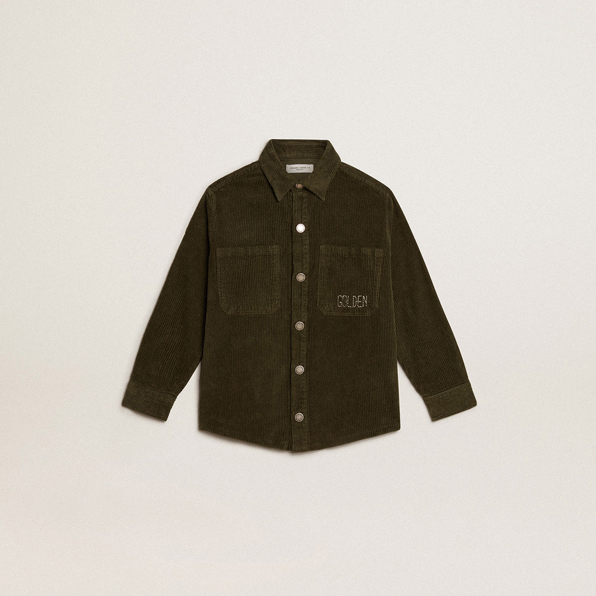 Boys Green Corduroy Shirt