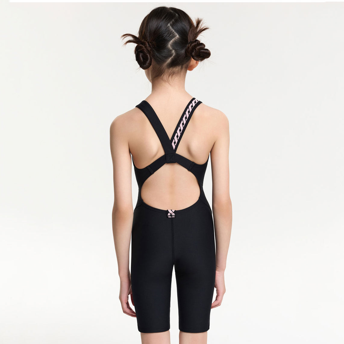 Maillot de bain professionnel court noir pour filles