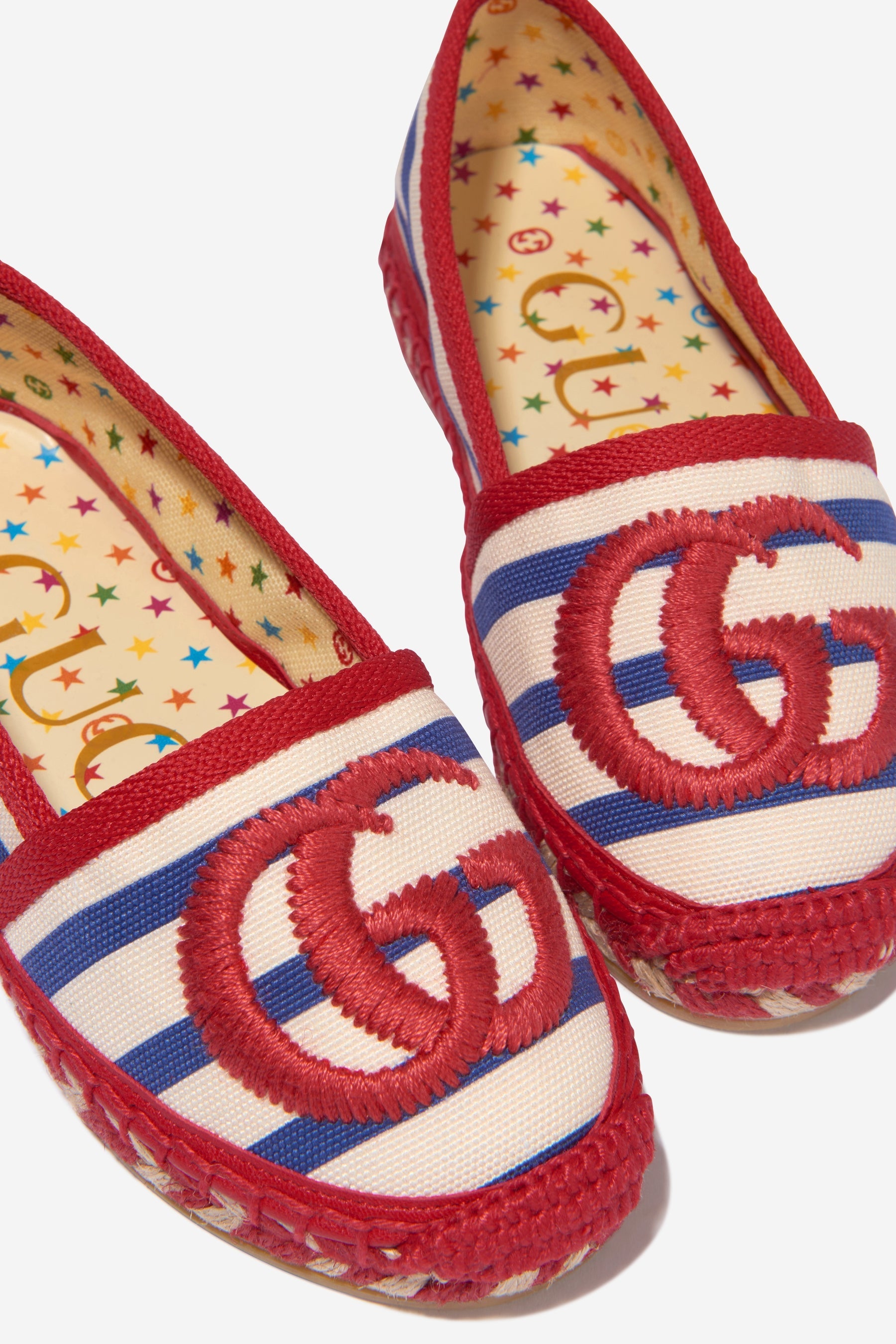 Girls Striped GG Espadrilles