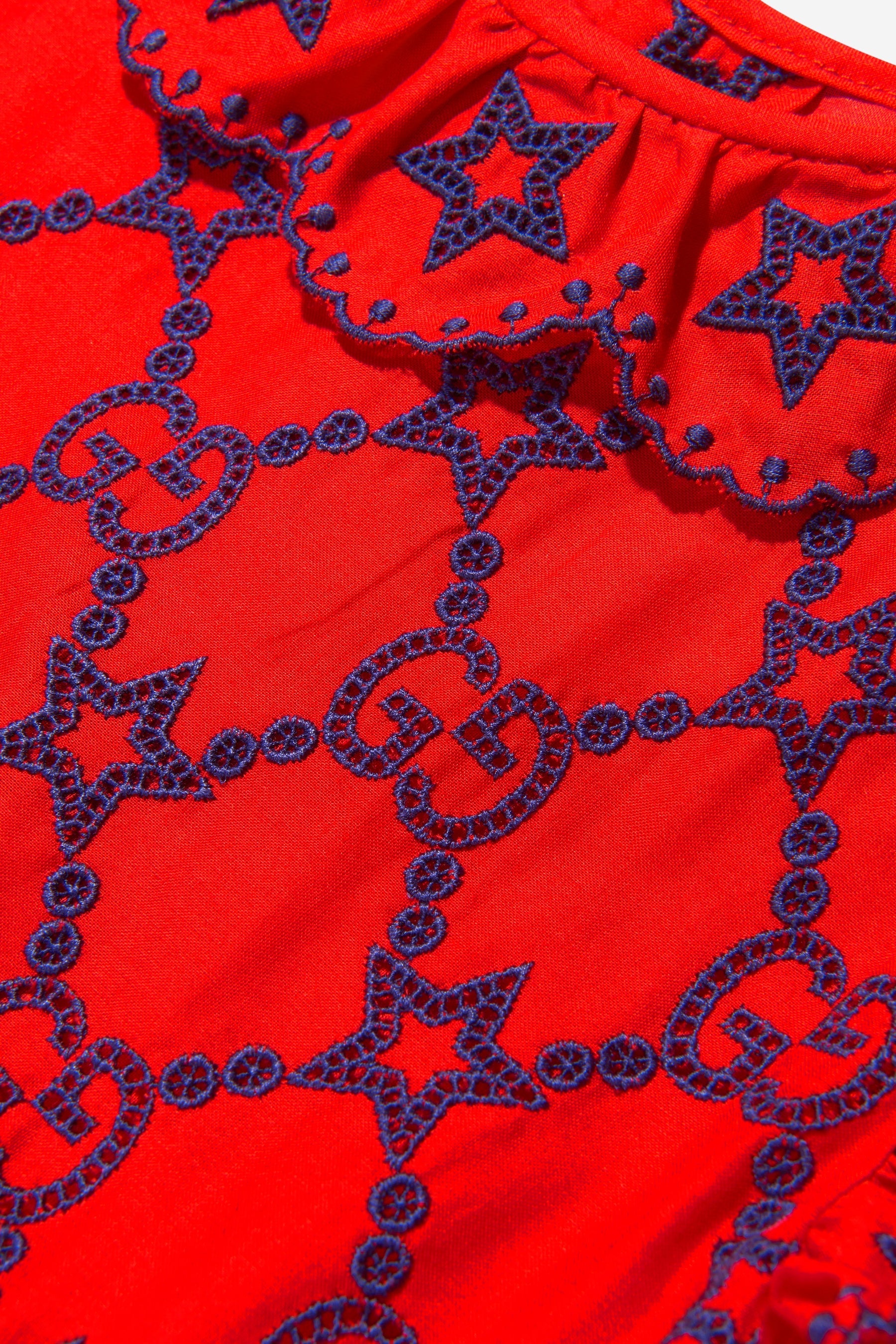 Girls GG And Stars Embroide Dress
