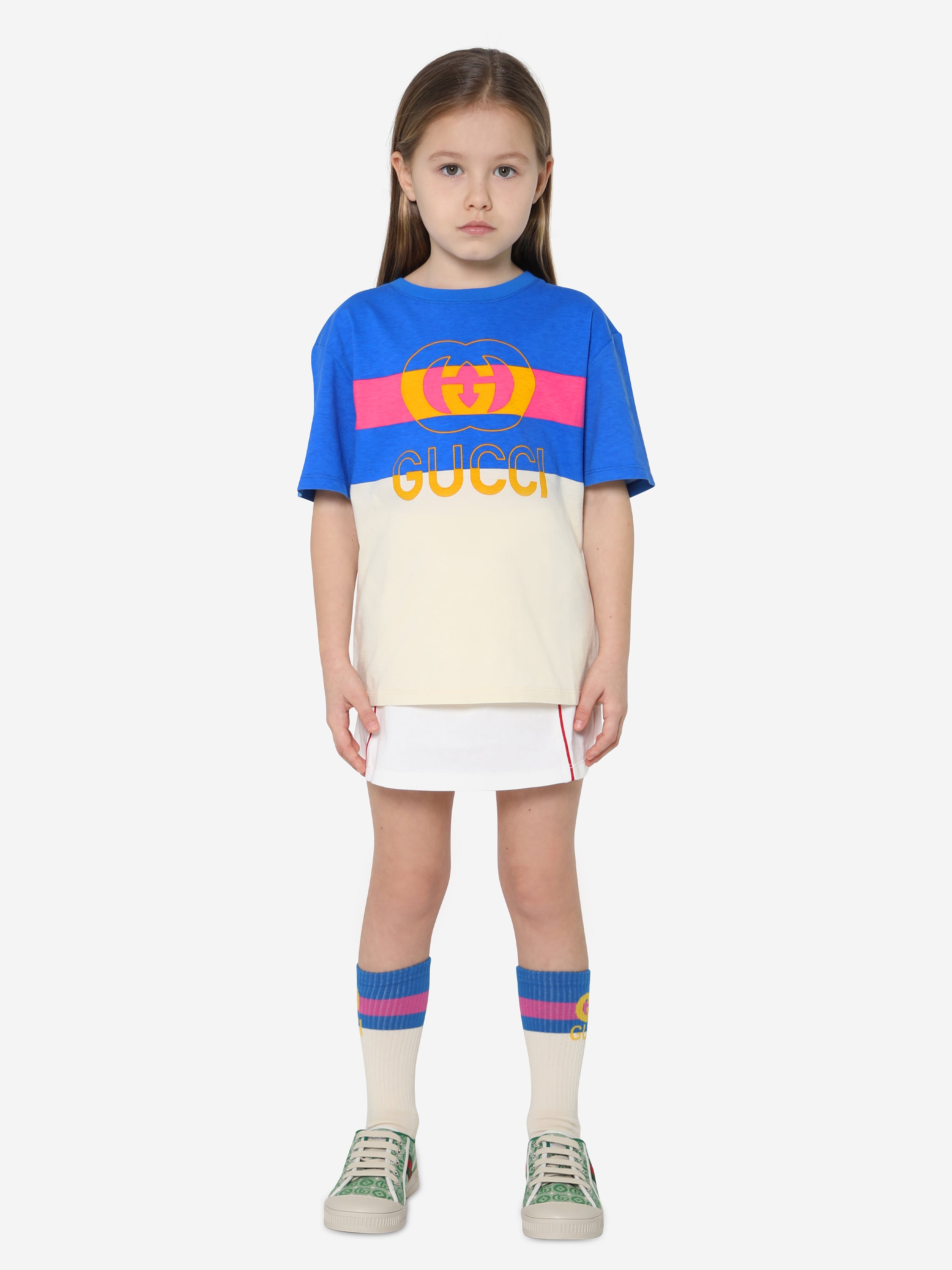 Kids Logo Print T-Shirt in Blue