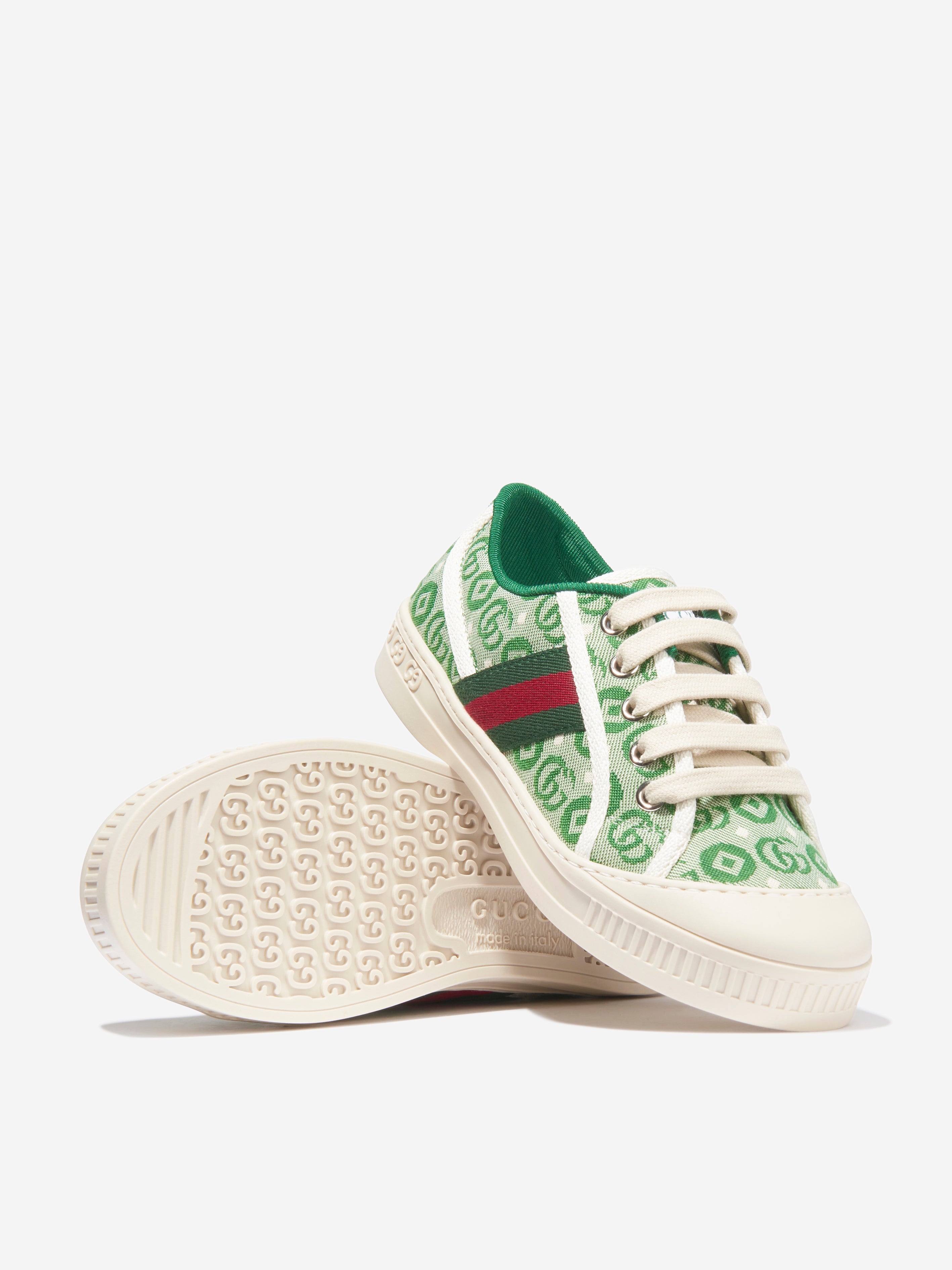 Kids Tennis Trainers in Green