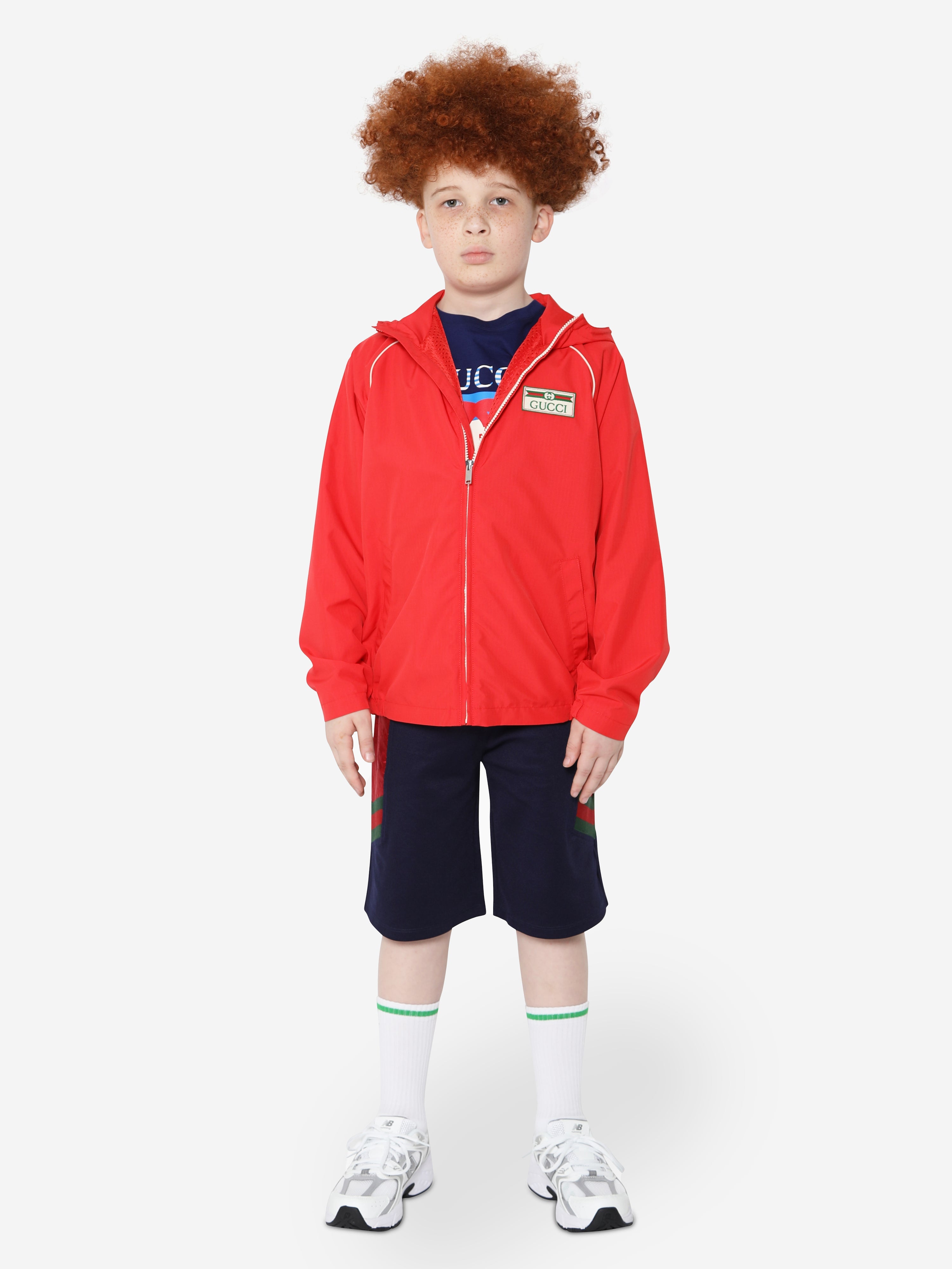 Kids Zip Up Jacket in Red
