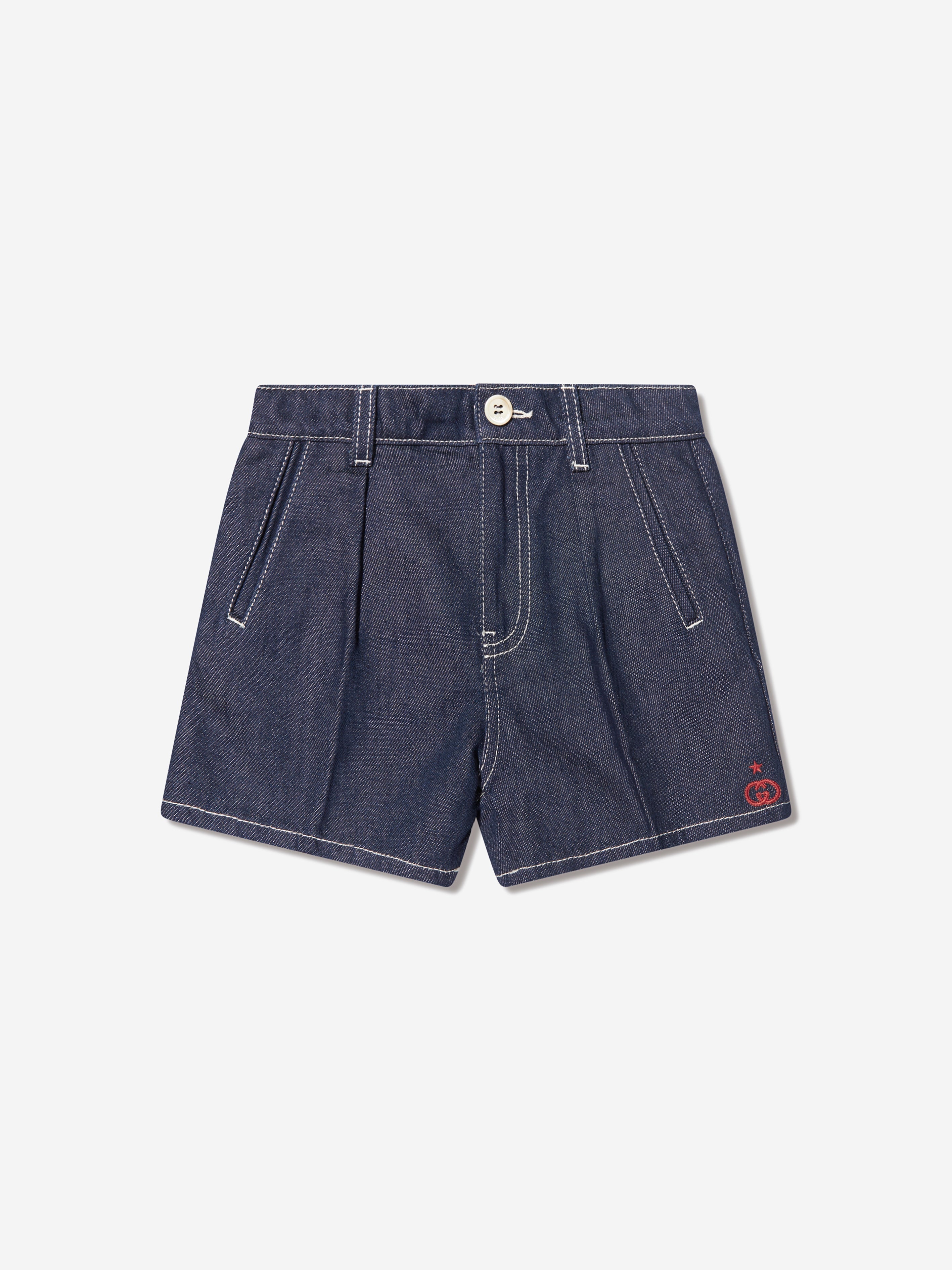 Kids Denim Bermuda Shorts in Blue