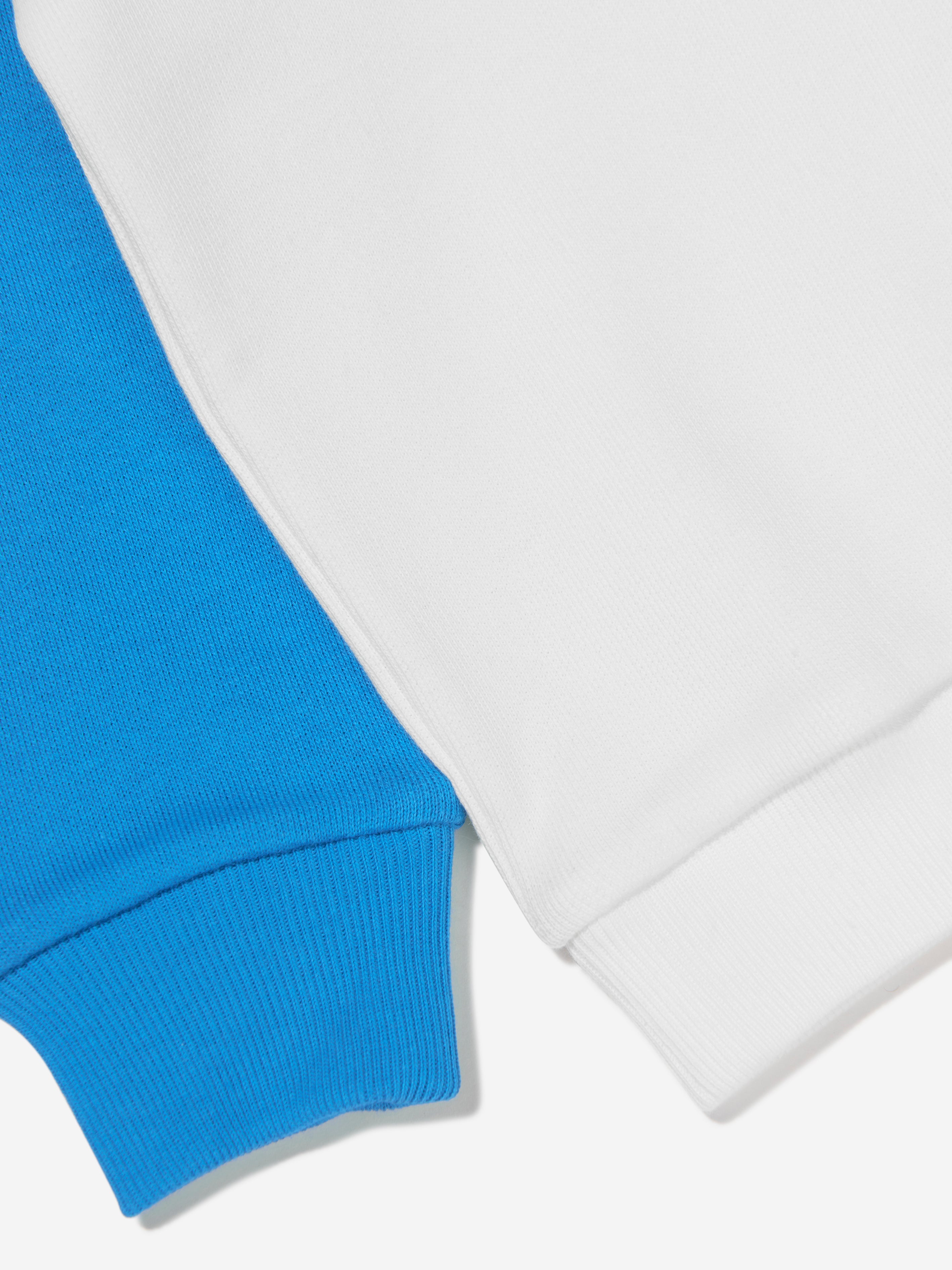 Boys Logo Zip Up Sweatshirt in Blue