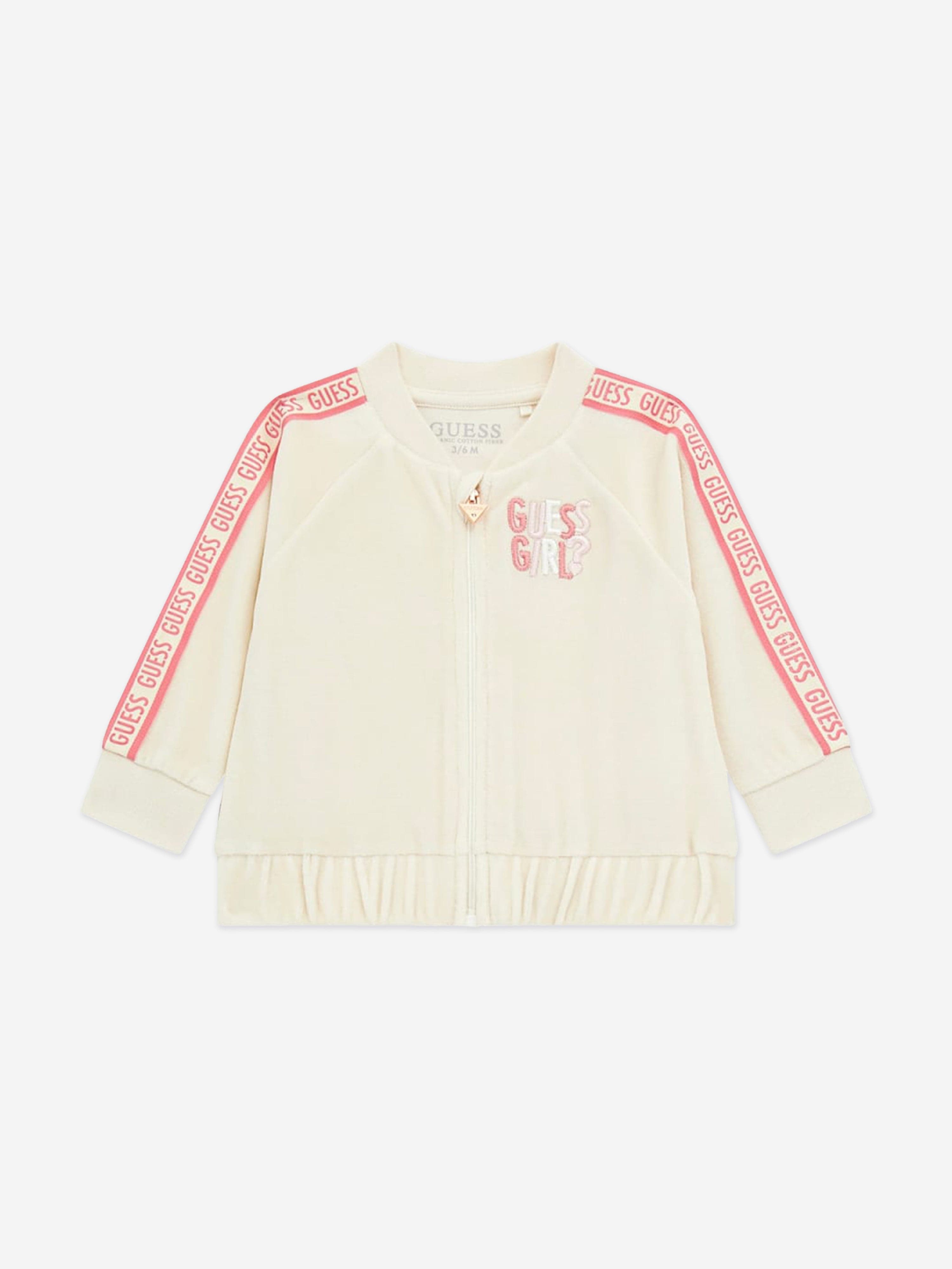 Survêtement en chenille Guess Baby pour bébé fille, couleur ivoire