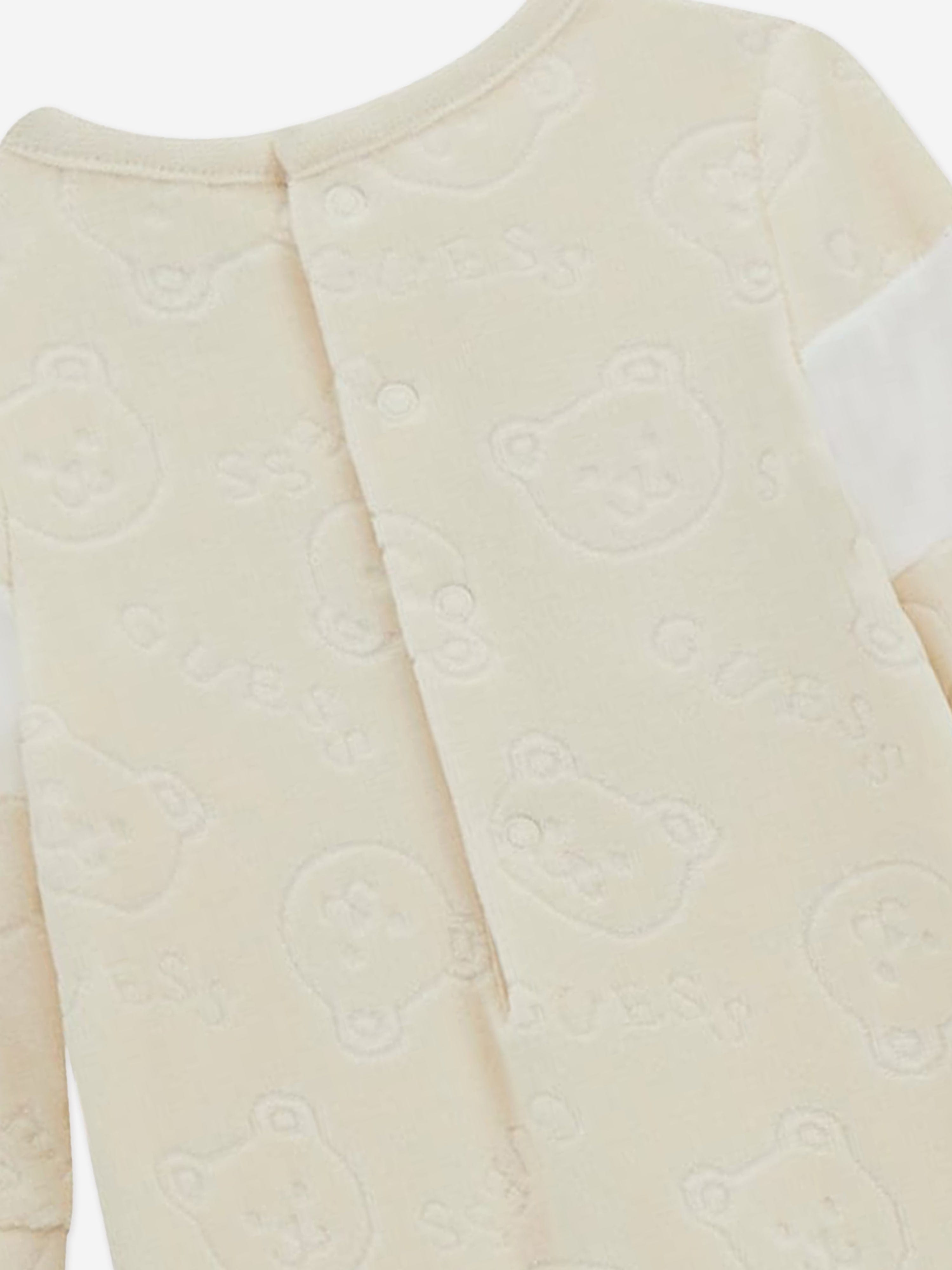 Barboteuse Guess bébé en chenille Teddy ivoire