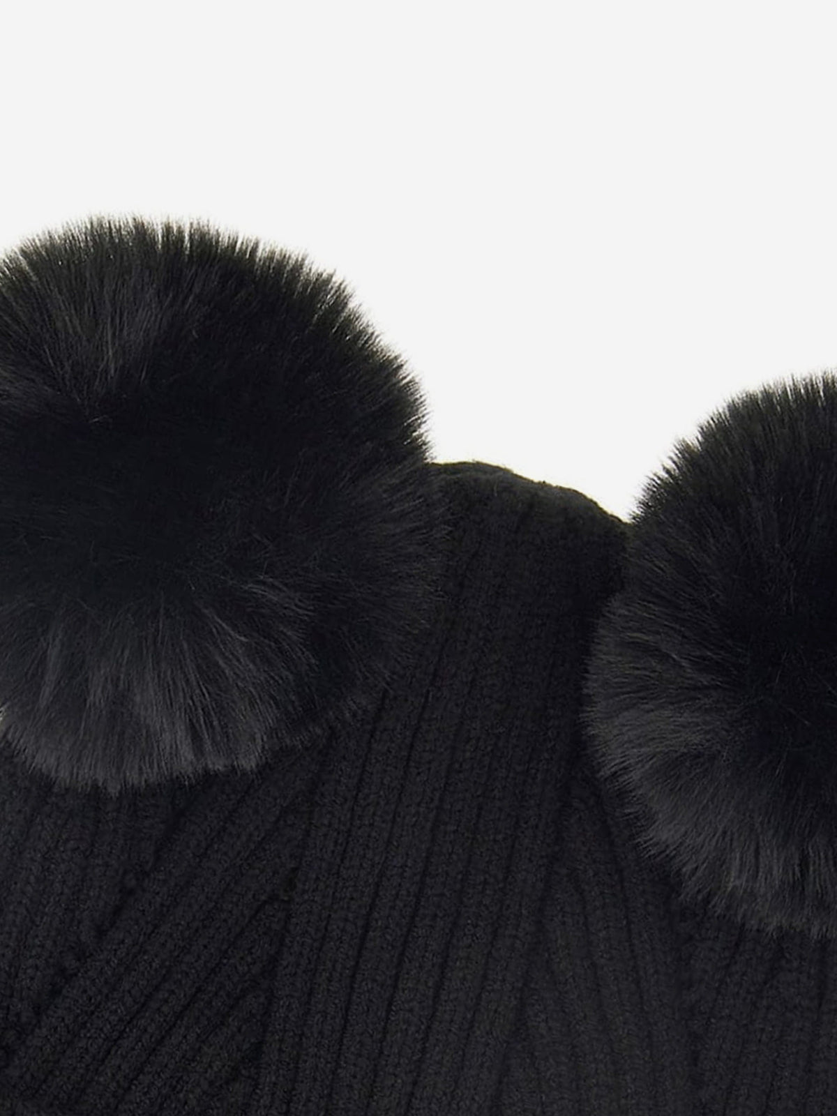 Bonnet en tricot avec pompon Guess Girls noir