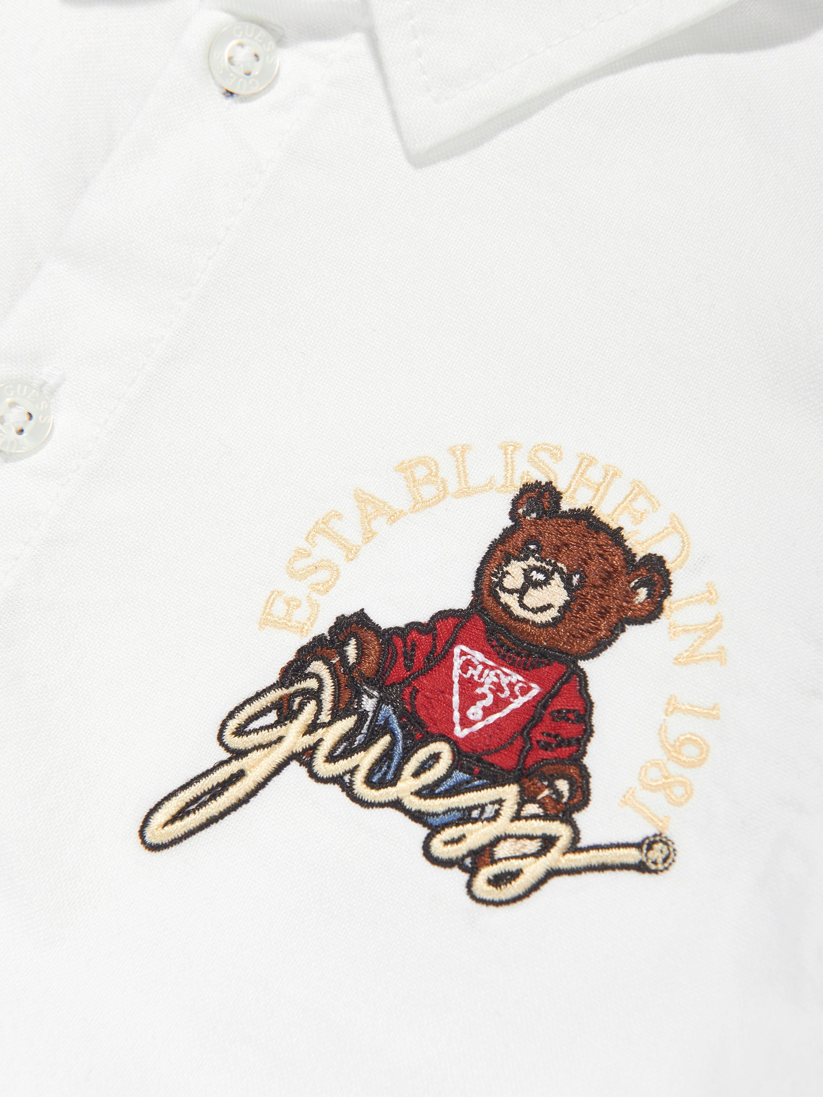 Boys Long Sleeve Oxford Shirt in White