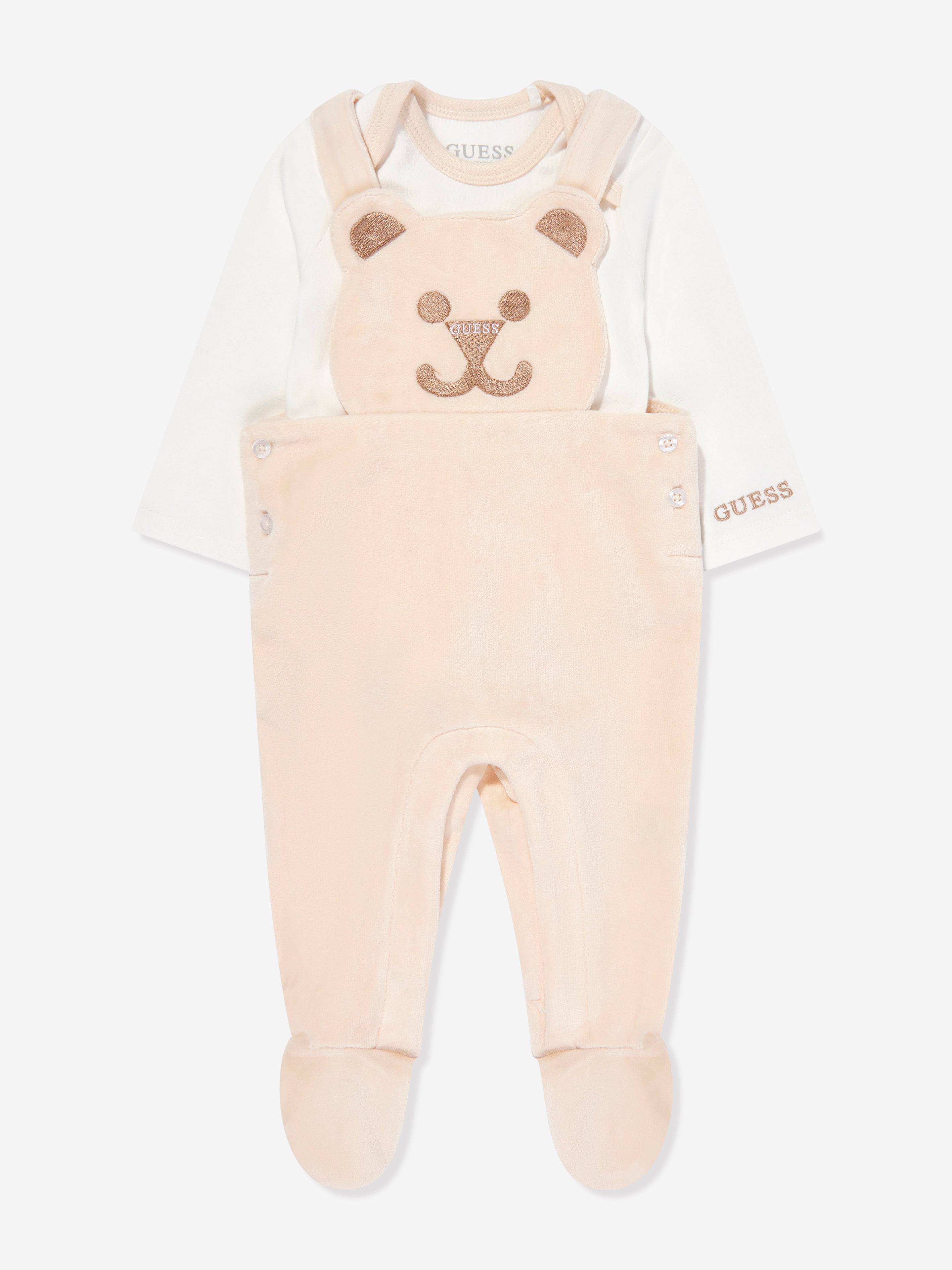 Baby Boys Romper Set in White