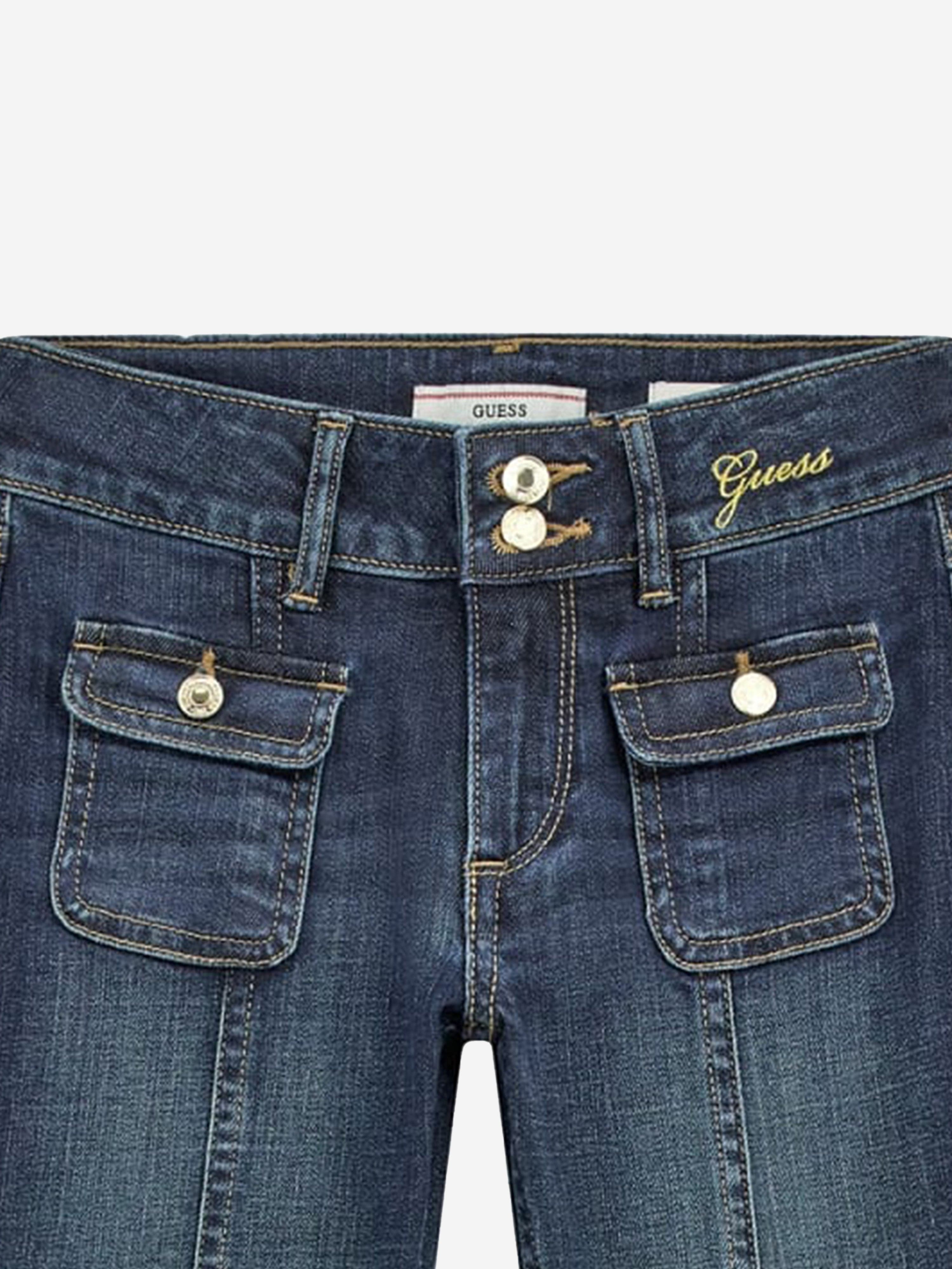 Girls Comfort Denim Bootcut Jeans in Blue