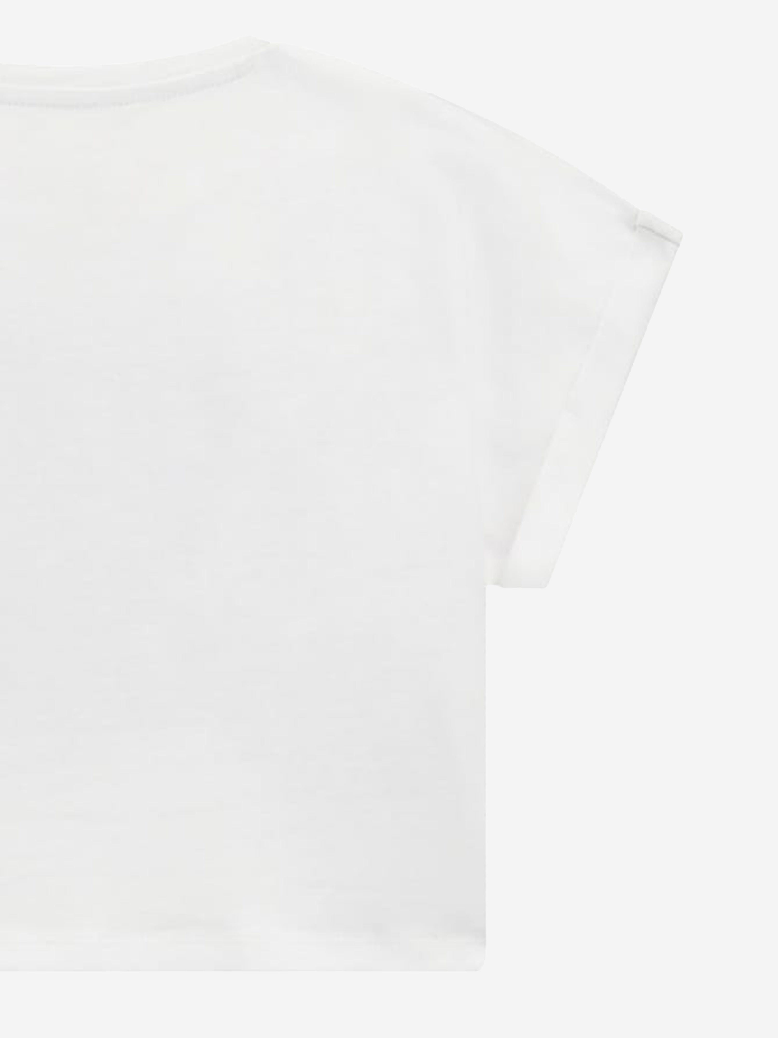 Girls Cropped Logo T-Shirt in White