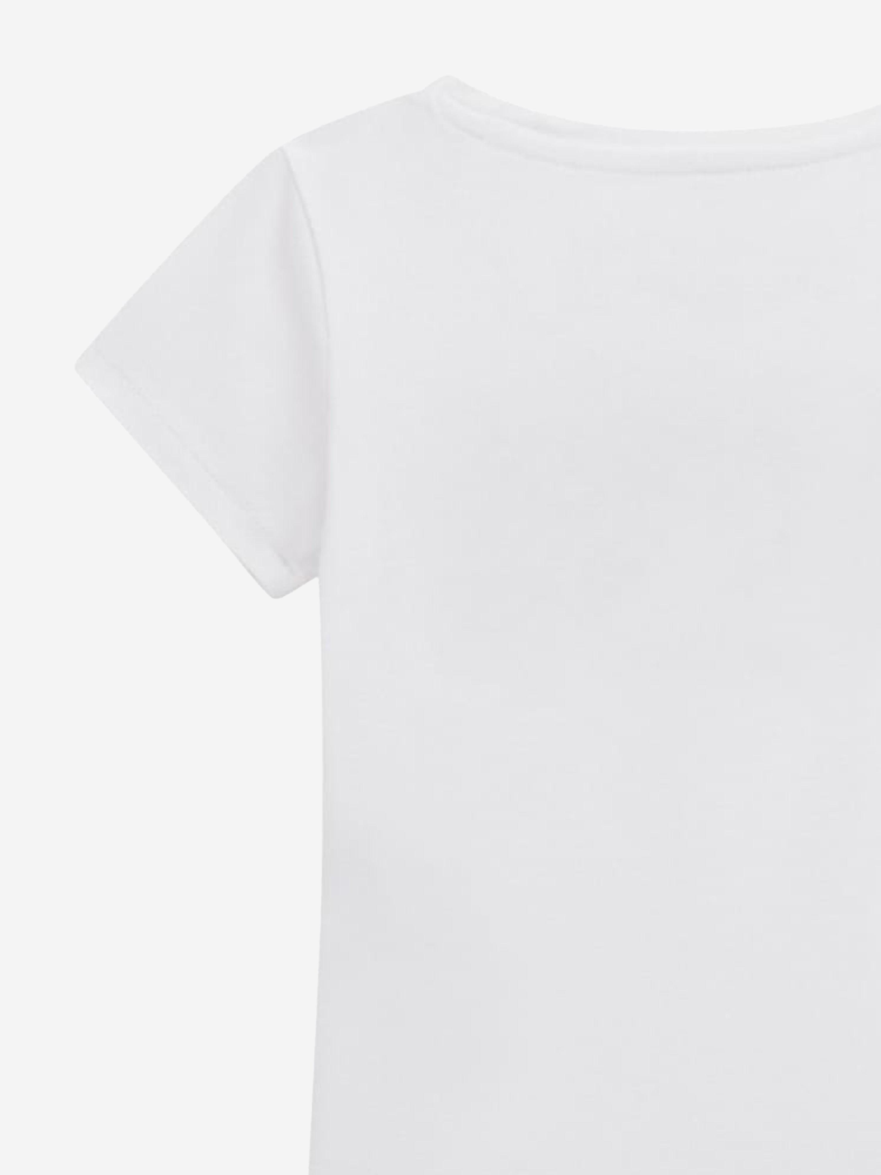 Girls Sequin Logo T-Shirt in White