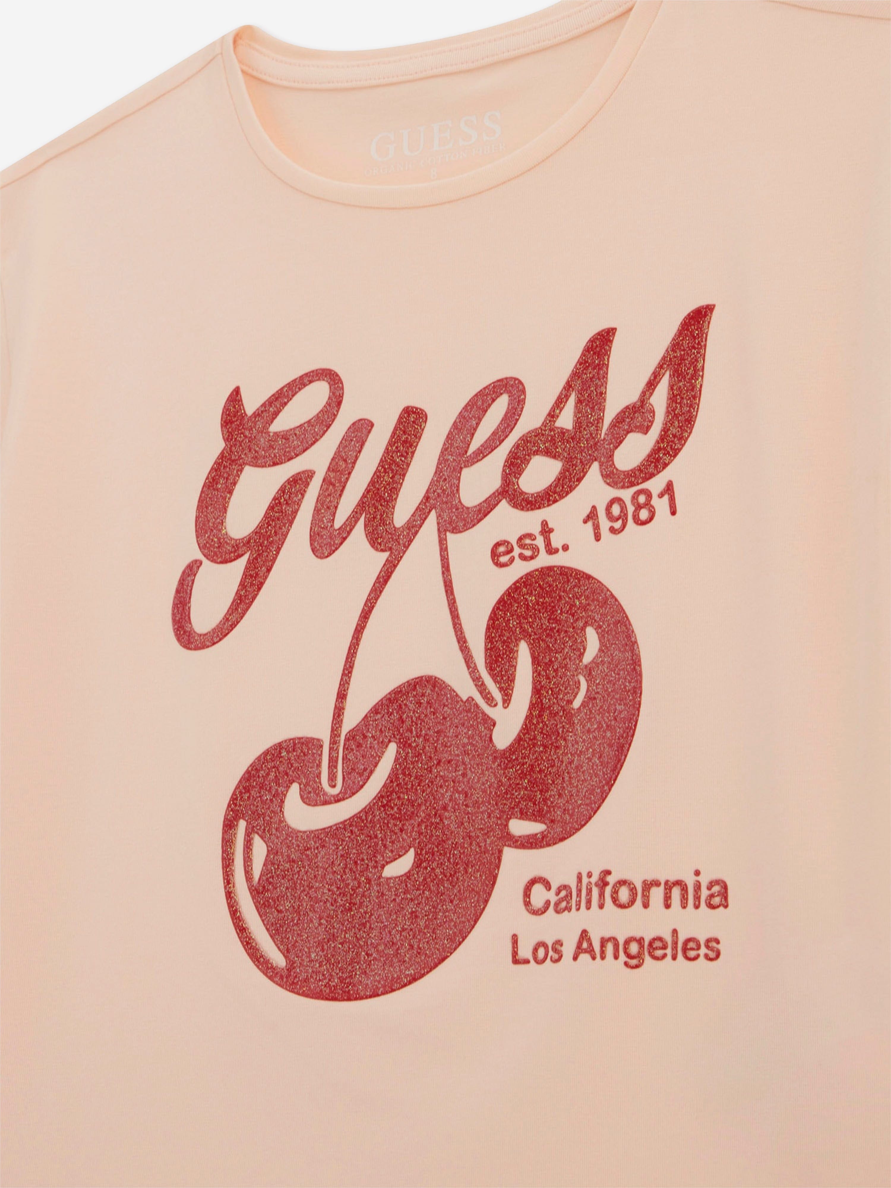 Girls Cherry Midi T-Shirt in Pink
