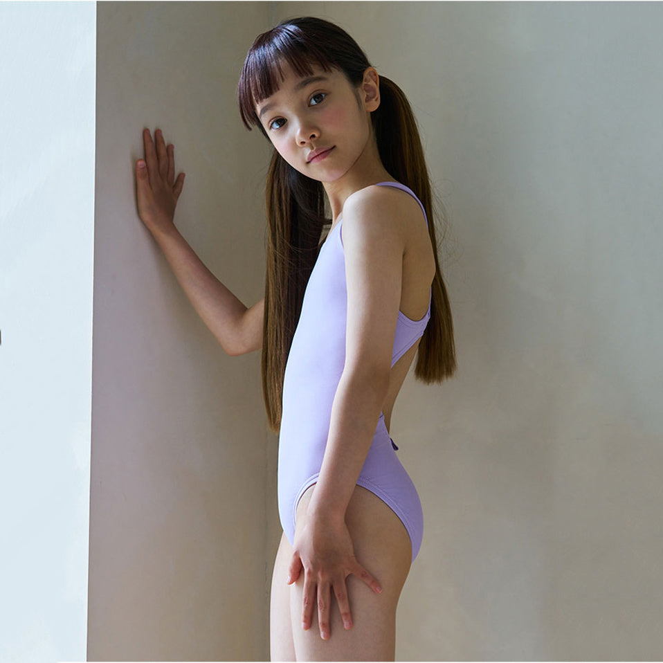 Girls Light Purple Professional Swimsuit