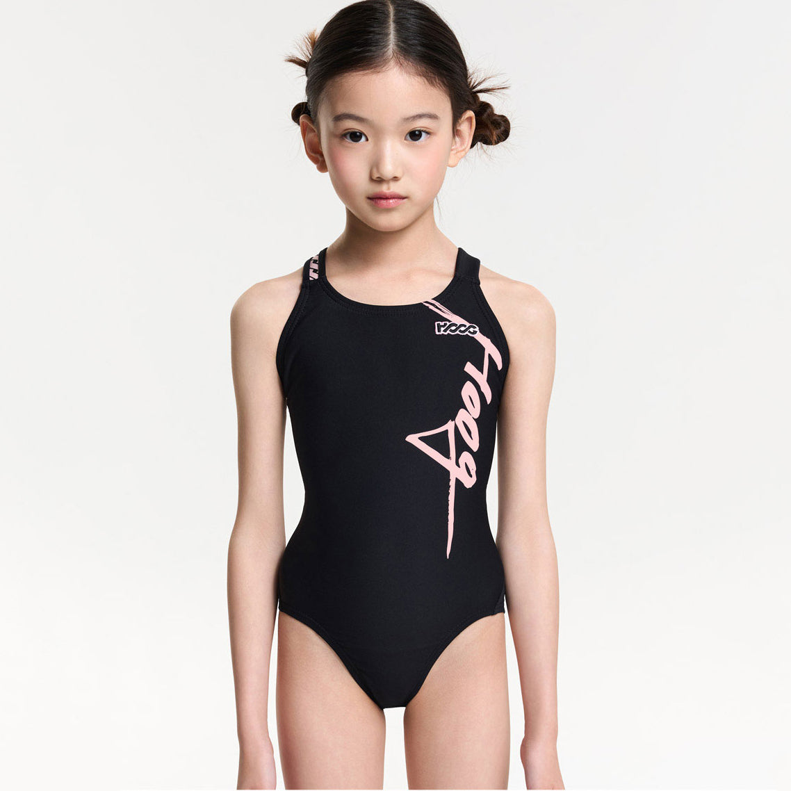 Girls Black Professional Swimsuit