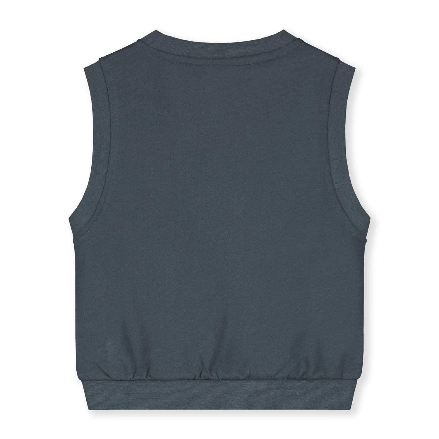 Boys & Girls Blue Grey Cotton Vest