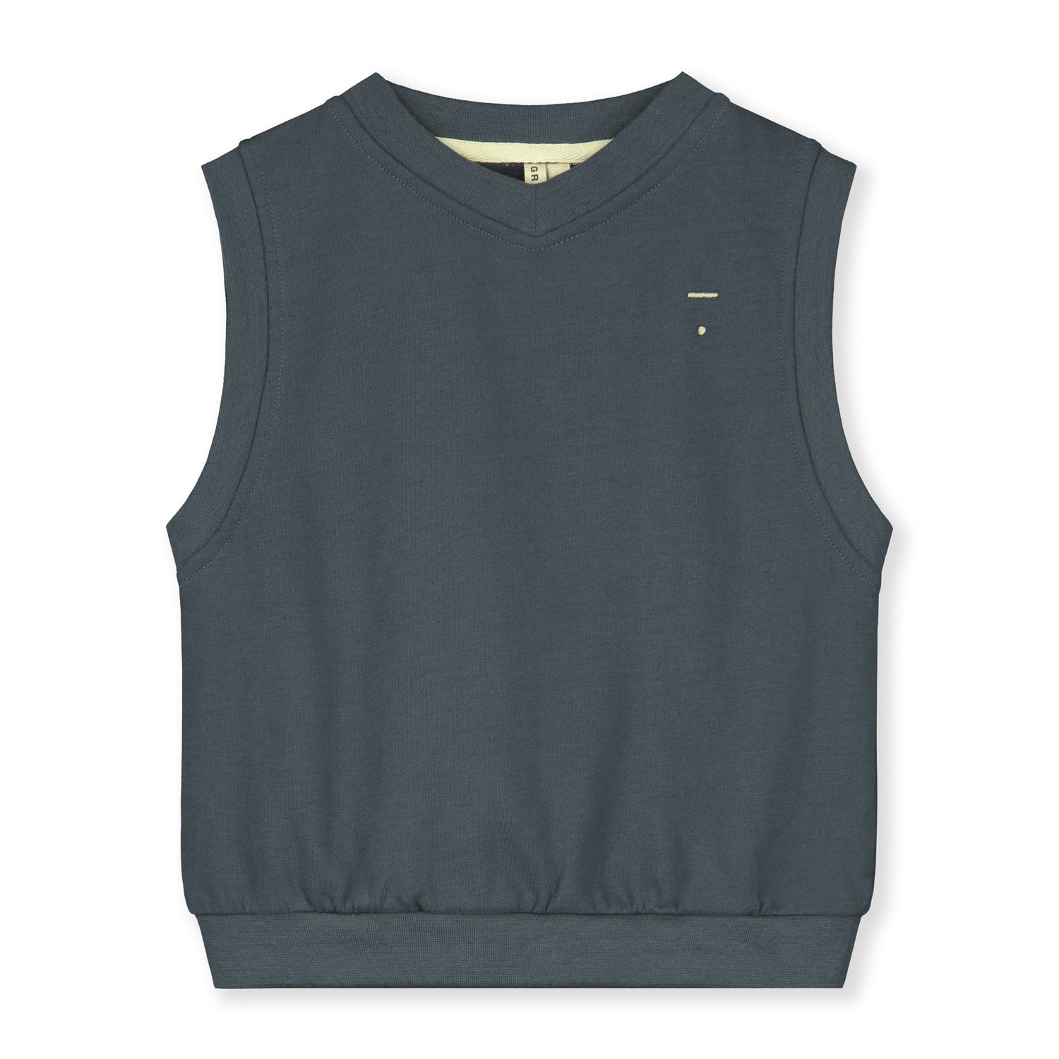 Boys & Girls Blue Grey Cotton Vest