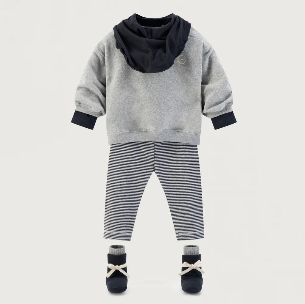 Leggings en coton à rayures noires pour bébés garçons et filles